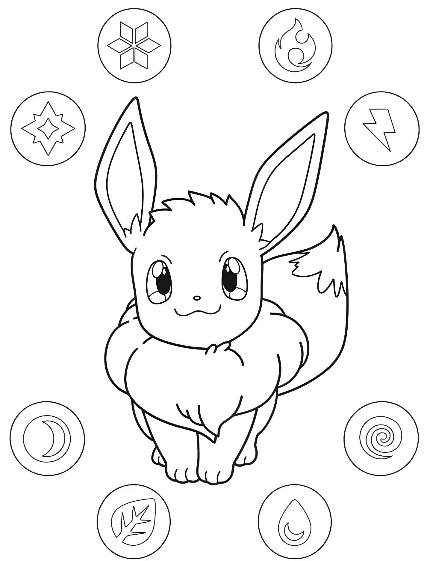 Милый Пикачу №9486. Раскраски для девочек по категориям. Покемон (Pokemon).