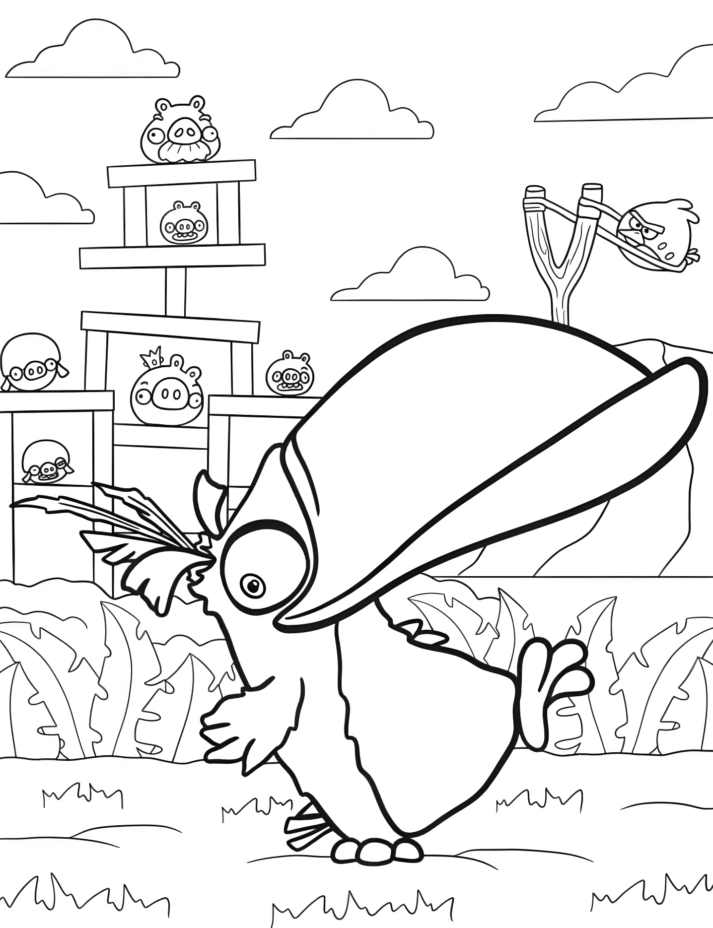 Забавная Angry Bird №5402. Раскраски для девочек по категориям. Энгри Бердс (Angry Birds).