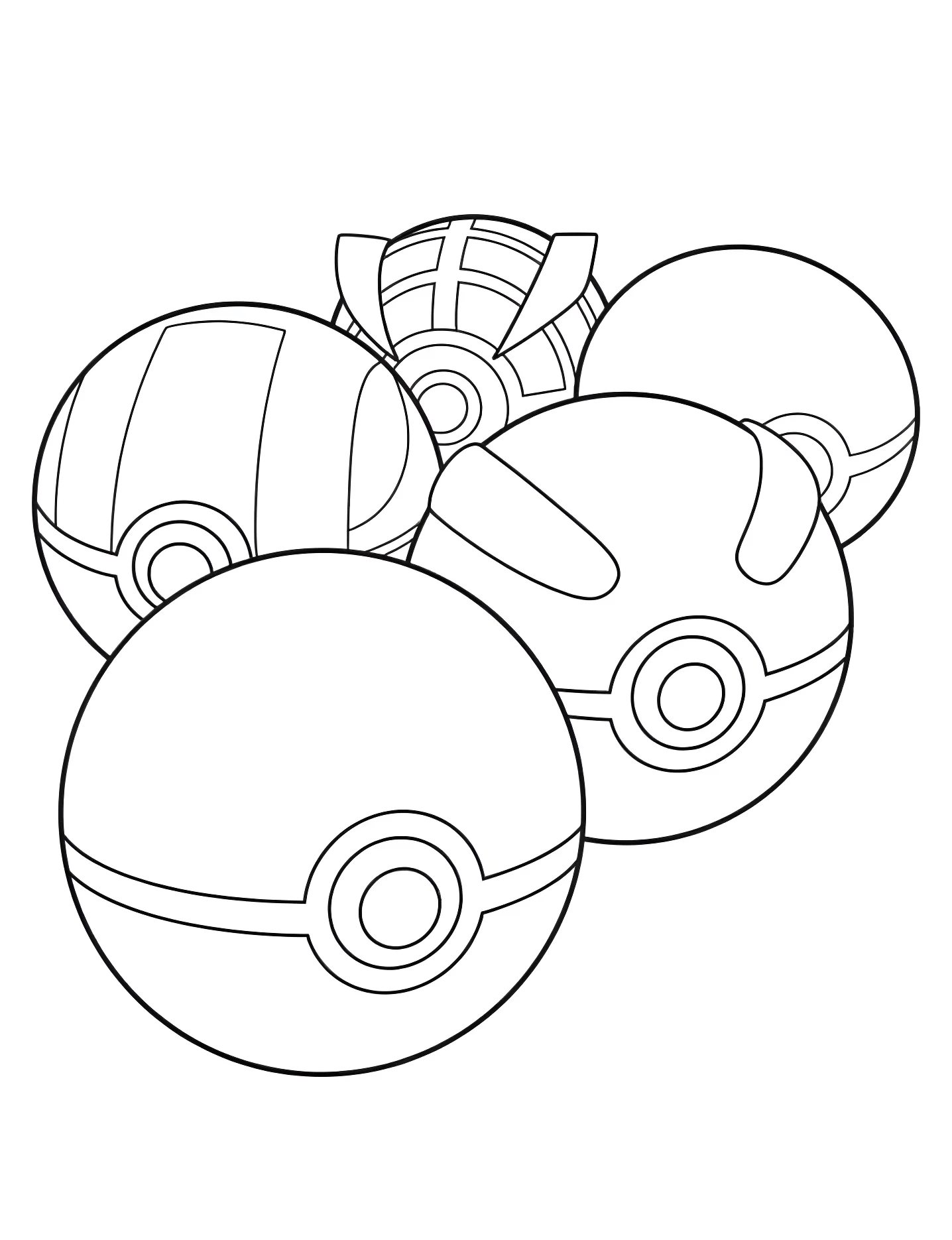 Покебол №9528. Раскраски для девочек по категориям. Покемон (Pokemon).