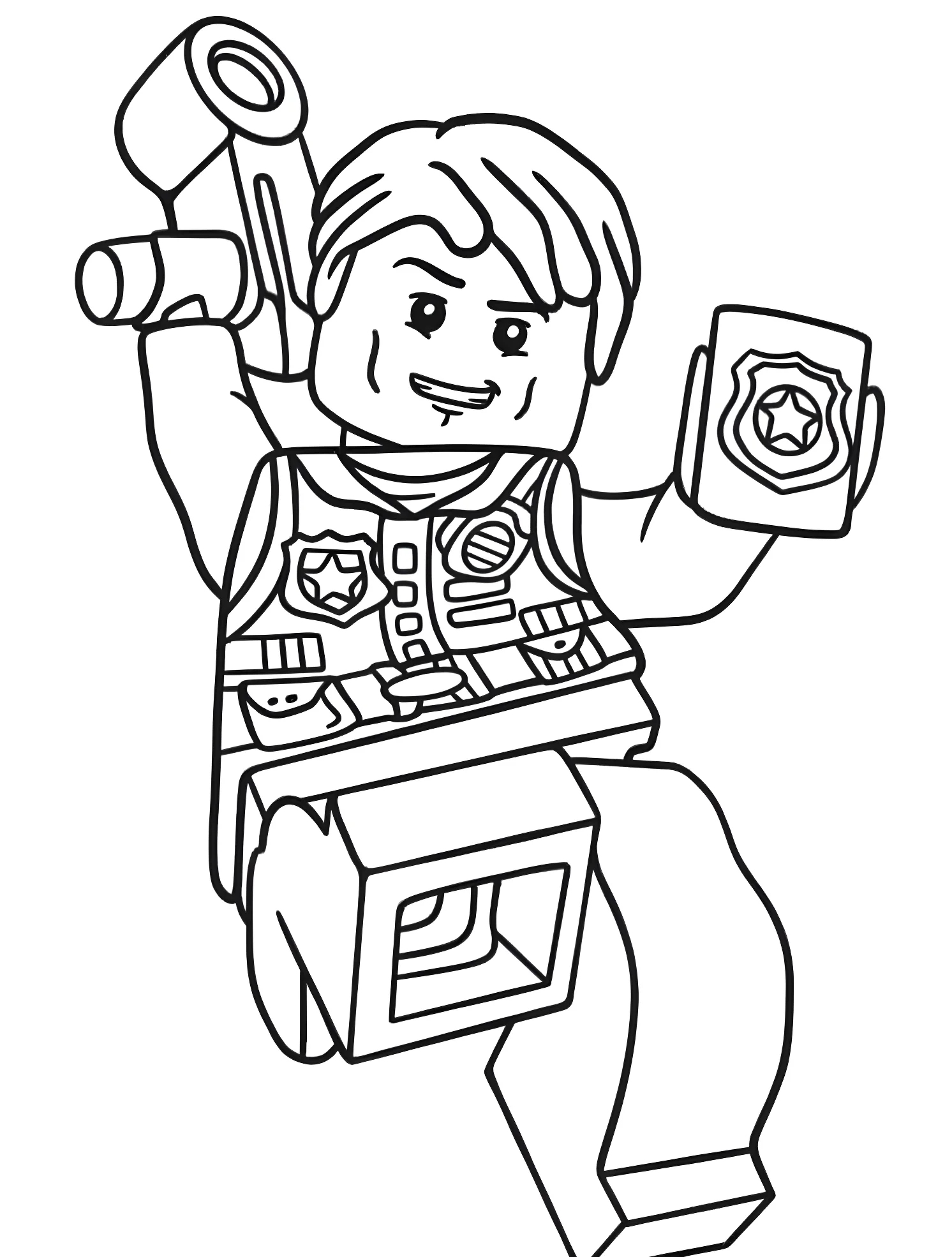 Полицейский Чейс МакКейн из Lego City №6651. Раскраски для мальчиков по категориям. Лего (LEGO).