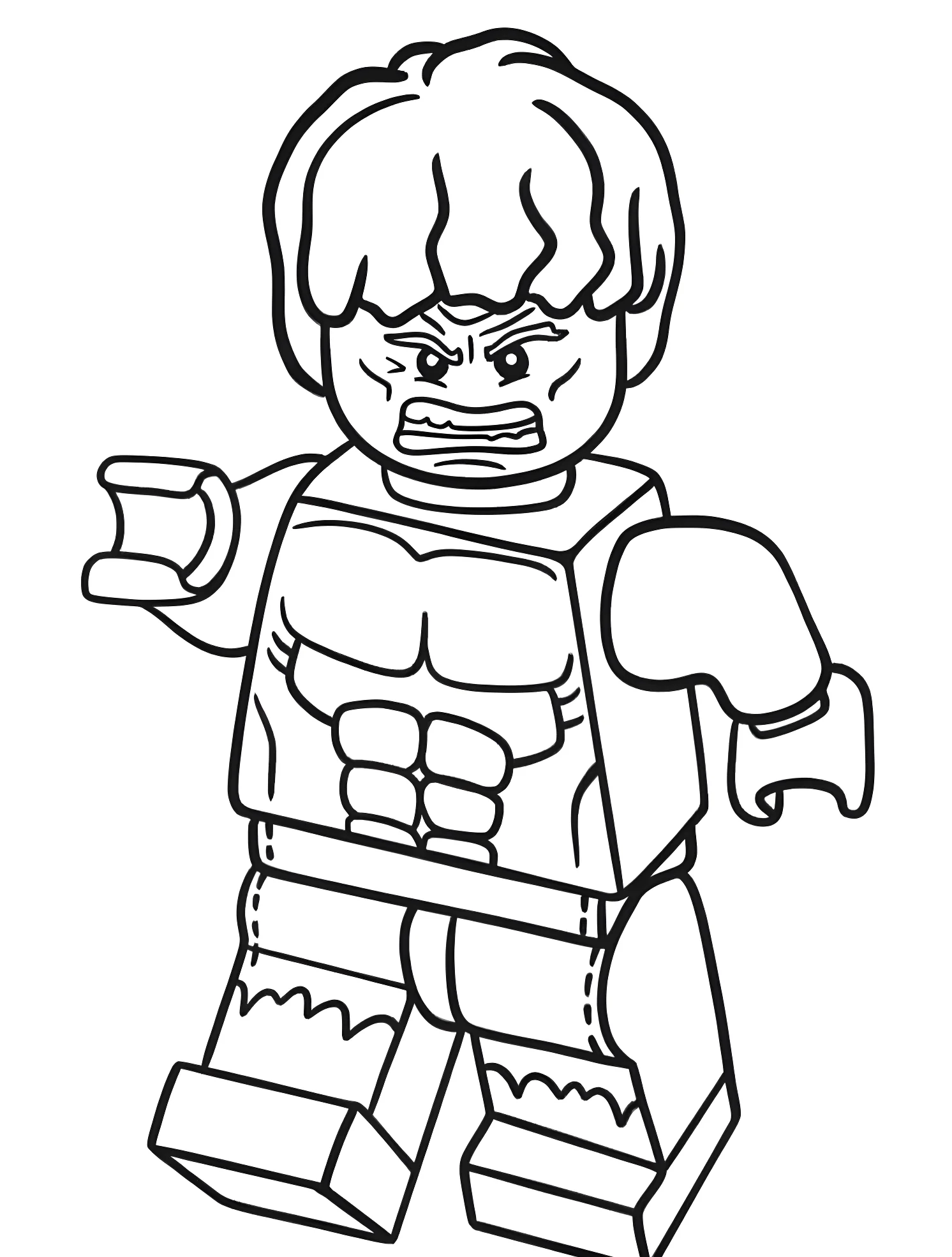 Хульк из Лего №6690. Раскраски для мальчиков по категориям. Лего (LEGO).