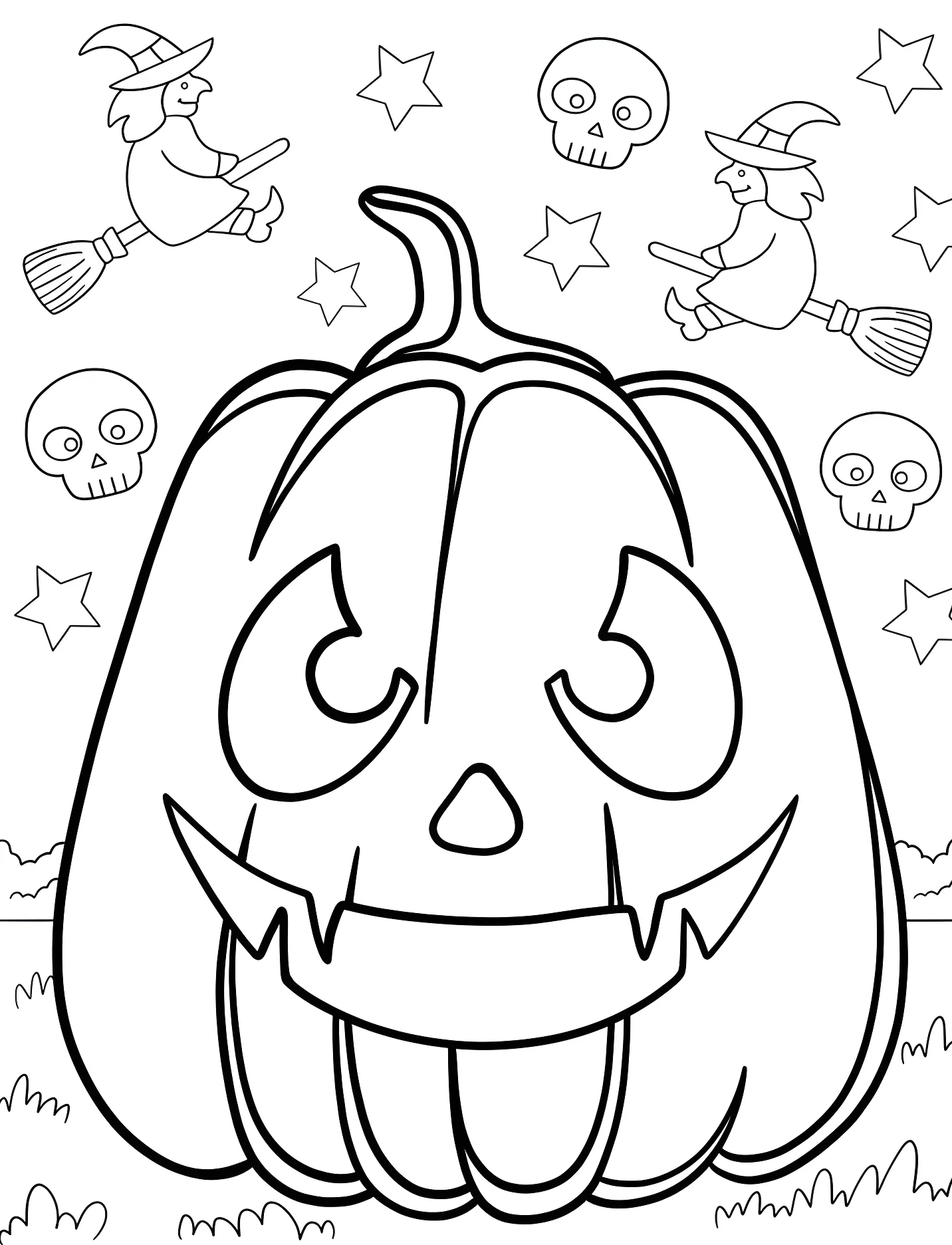 Жуткий тыква Джек для детей №17106. Хэллоуин (Halloween). Светильники Джека.