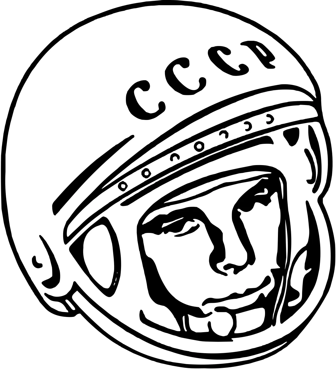 День космонавтики. Раскраска № 4 №8847. Популярные раскраски. Космос, галактики, звёзды, планеты.