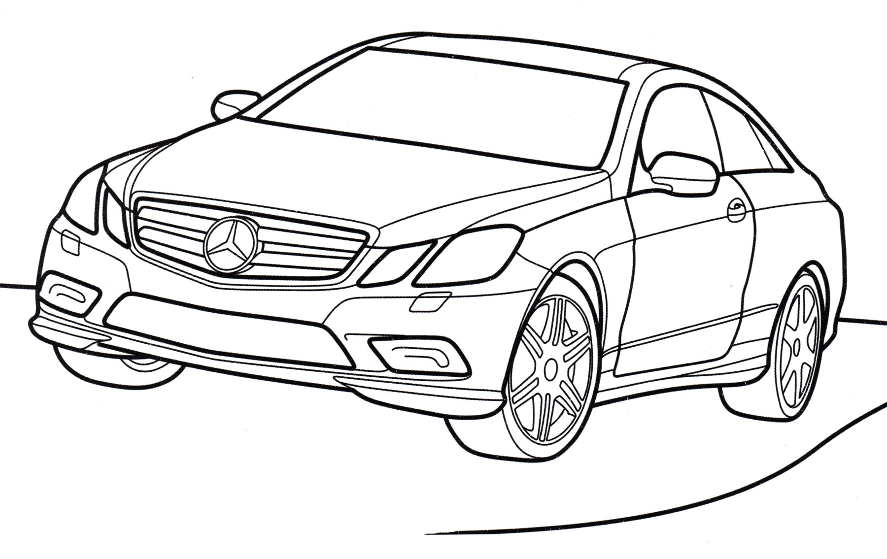 Mercedes E-class №2011. Раскраски для мальчиков по категориям. Машины.