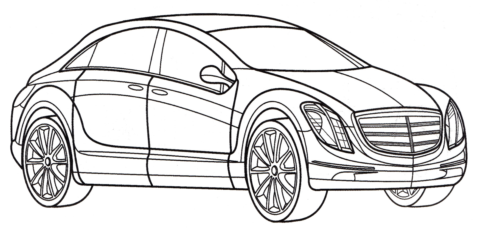 Mercedes F700 №2021. Раскраски для мальчиков по категориям. Машины.