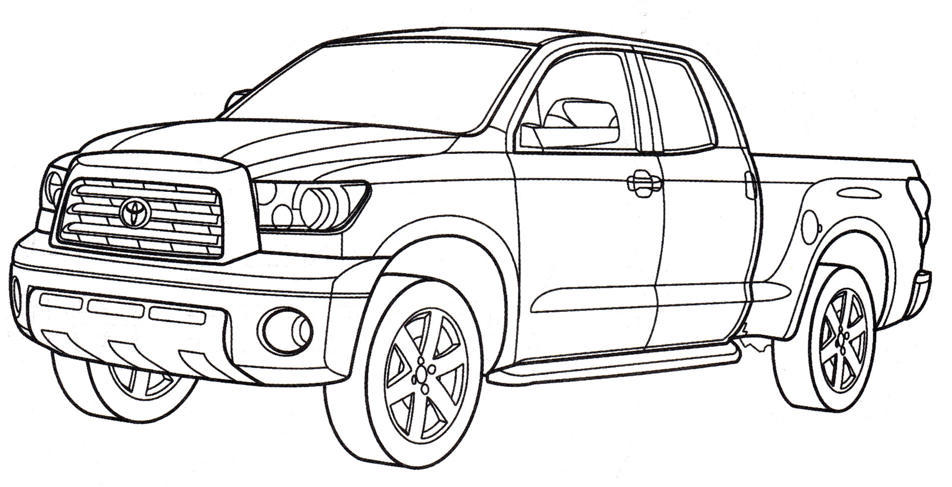 Toyota Tundra №1929. Раскраски для мальчиков по категориям. Машины.