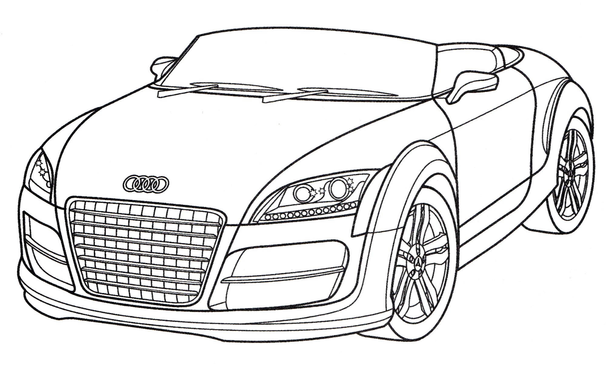 Audi TT №1953. Раскраски для мальчиков по категориям. Машины.