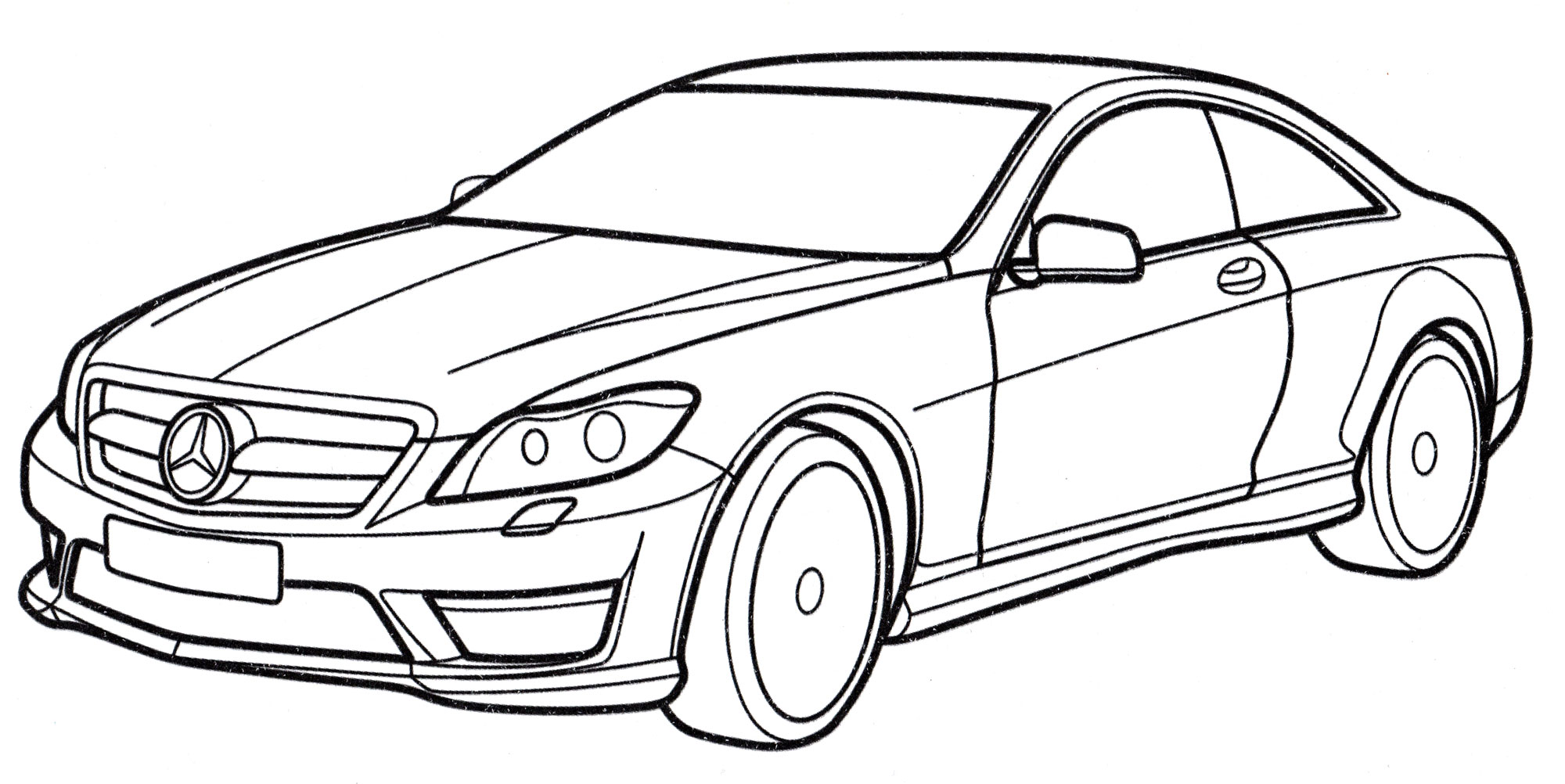 Mercedes CL-class №2029. Раскраски для мальчиков по категориям. Машины.