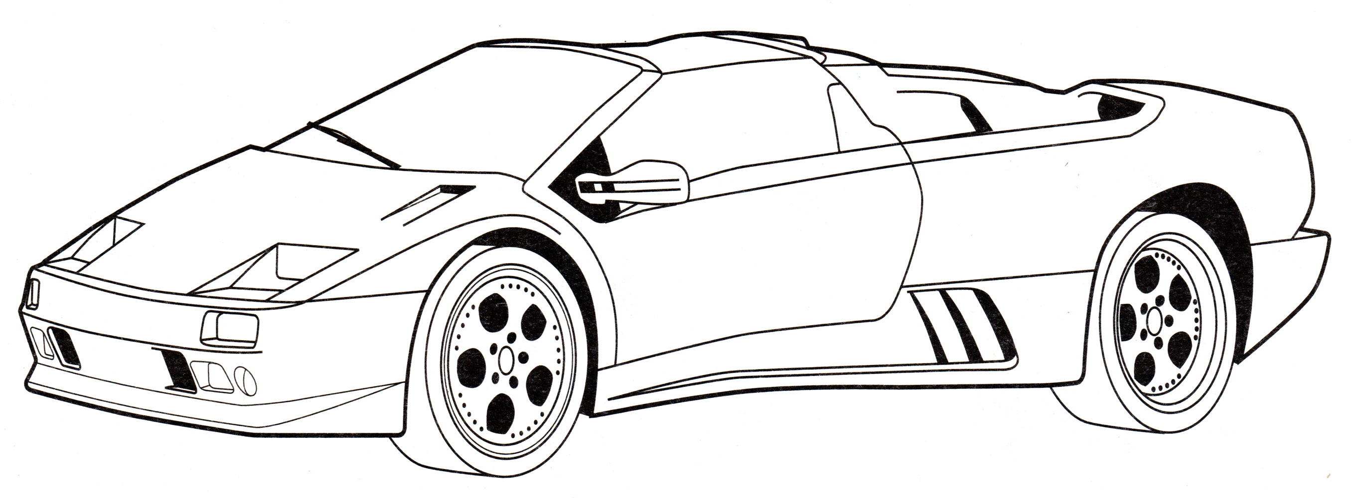 Lamborghini Diablo №2061. Раскраски для мальчиков по категориям. Машины.