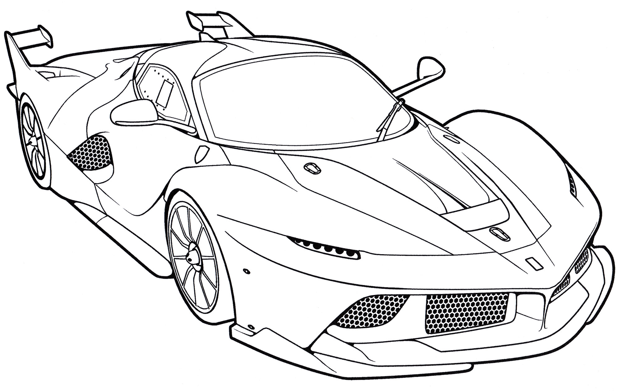 Ferrari FXX K №2066. Раскраски для мальчиков по категориям. Машины.