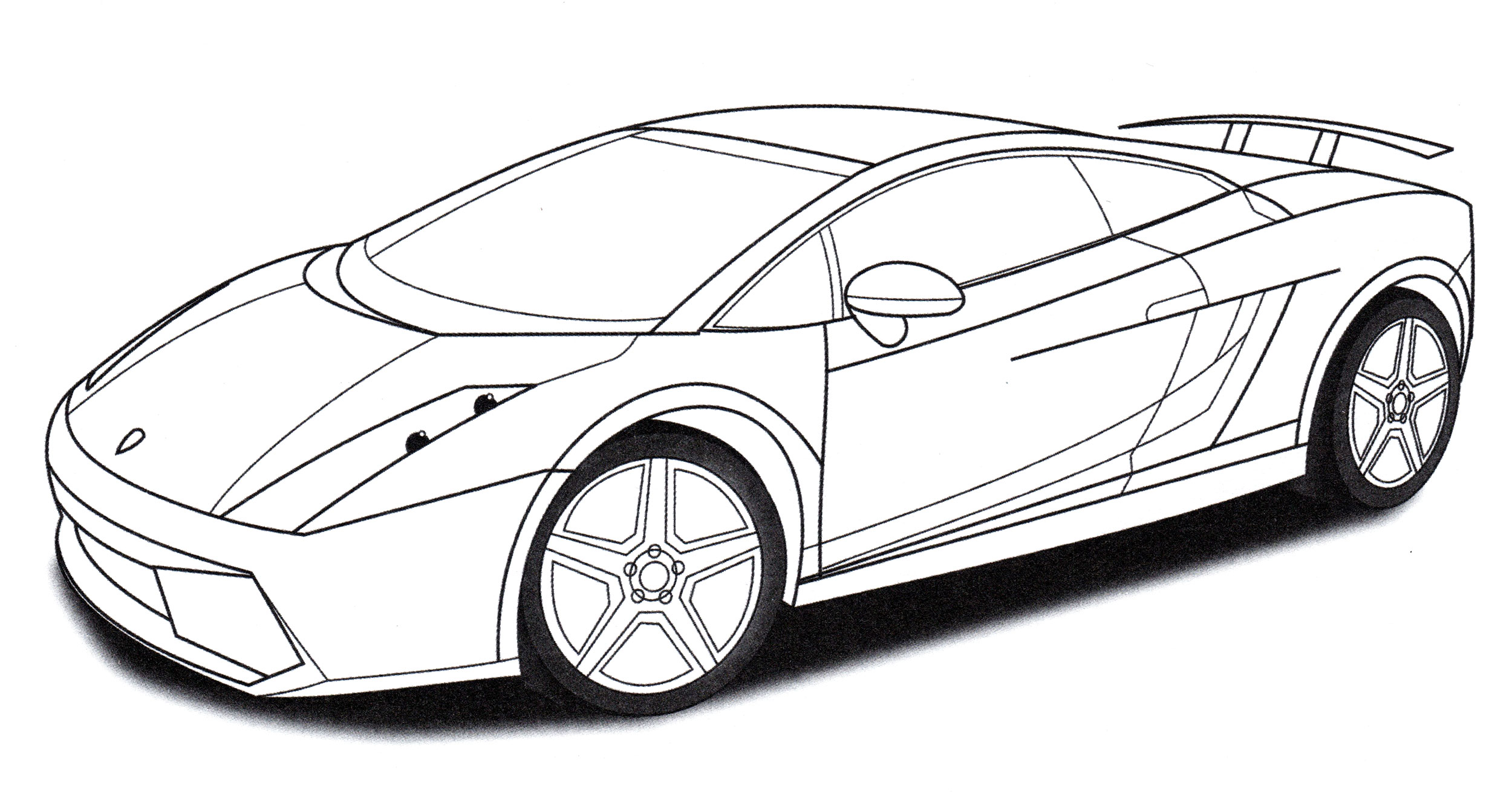 Lamborghini Gallardo Superleggera №1895. Раскраски для мальчиков по категориям. Машины.
