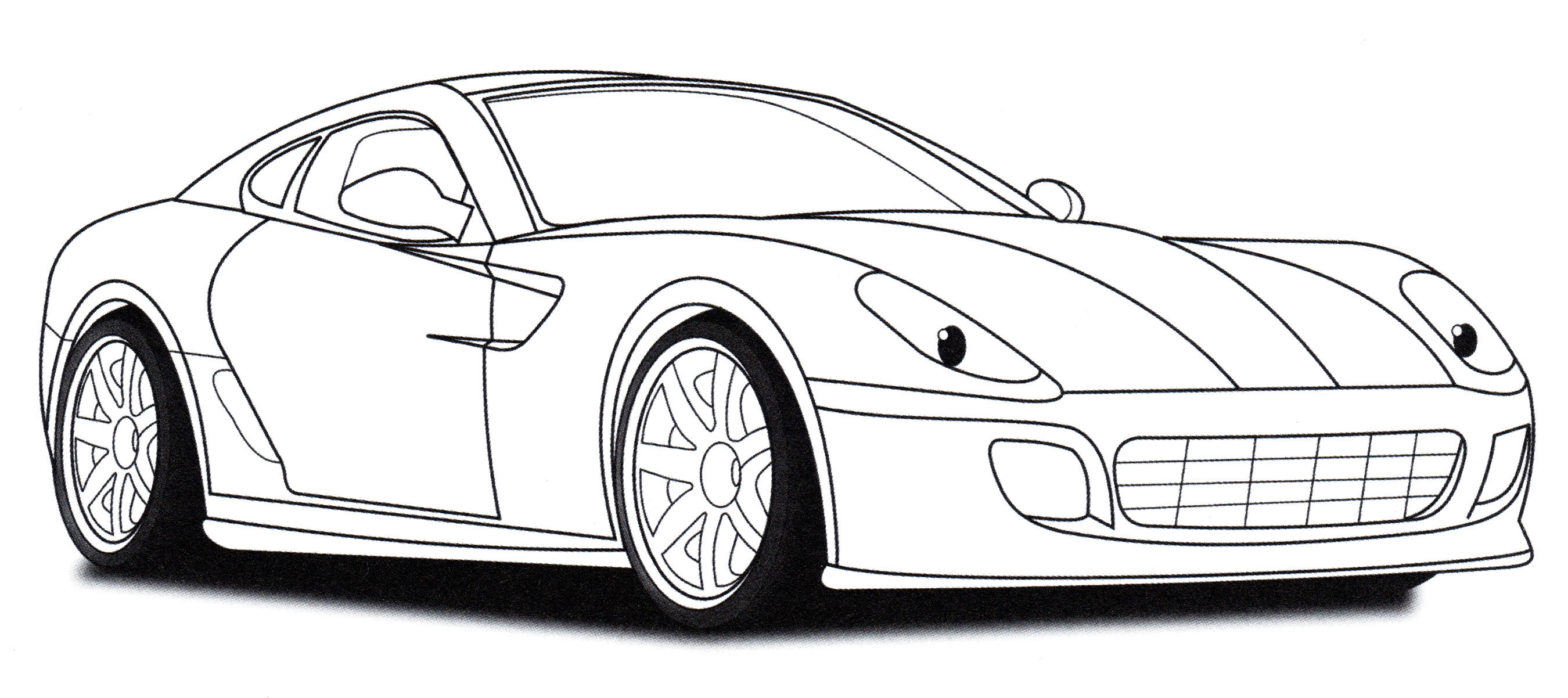 Ferrari 599 GTB №2067. Раскраски для мальчиков по категориям. Машины.
