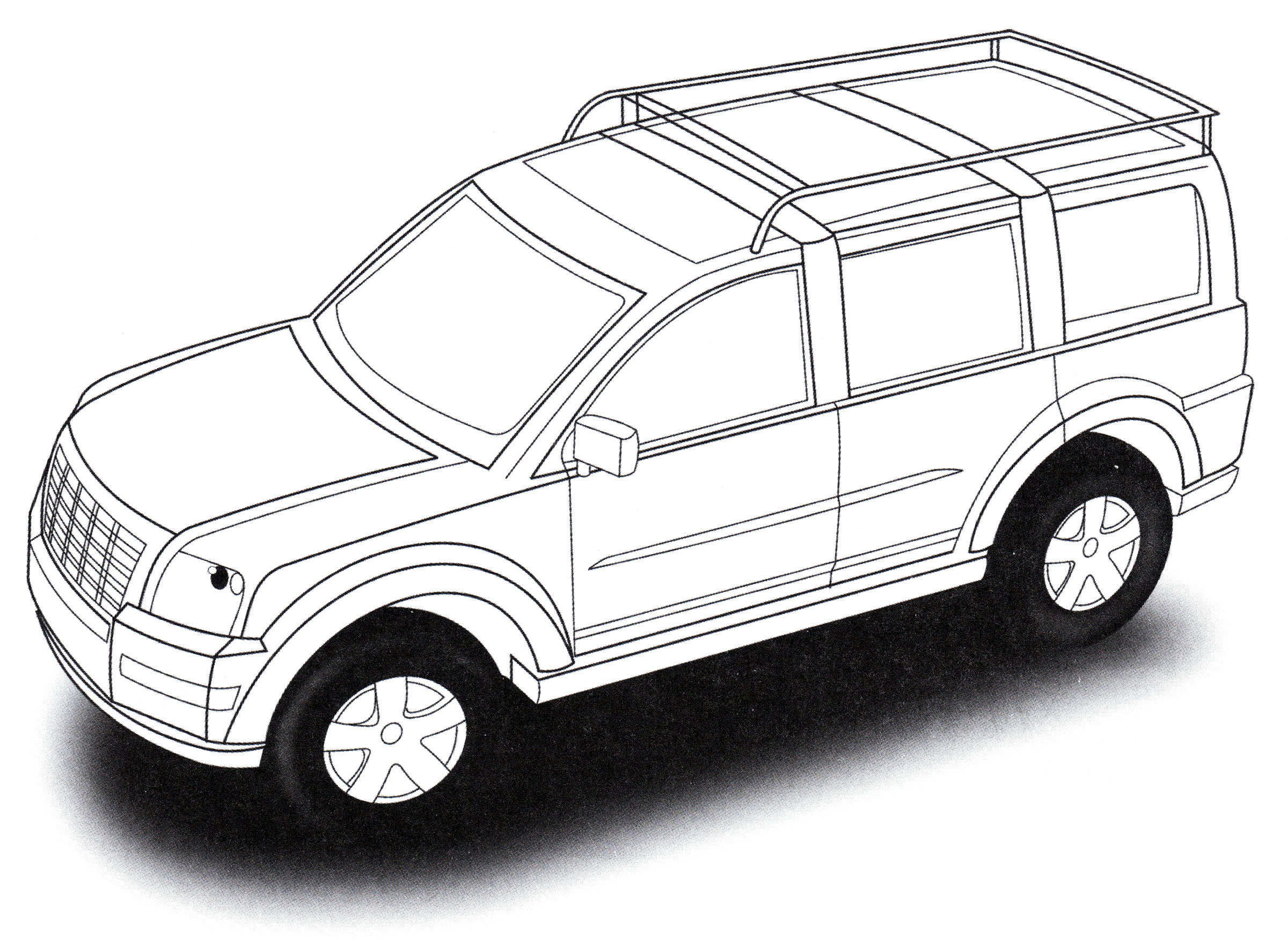 Ford Explorer Sportsman №1935. Раскраски для мальчиков по категориям. Машины.
