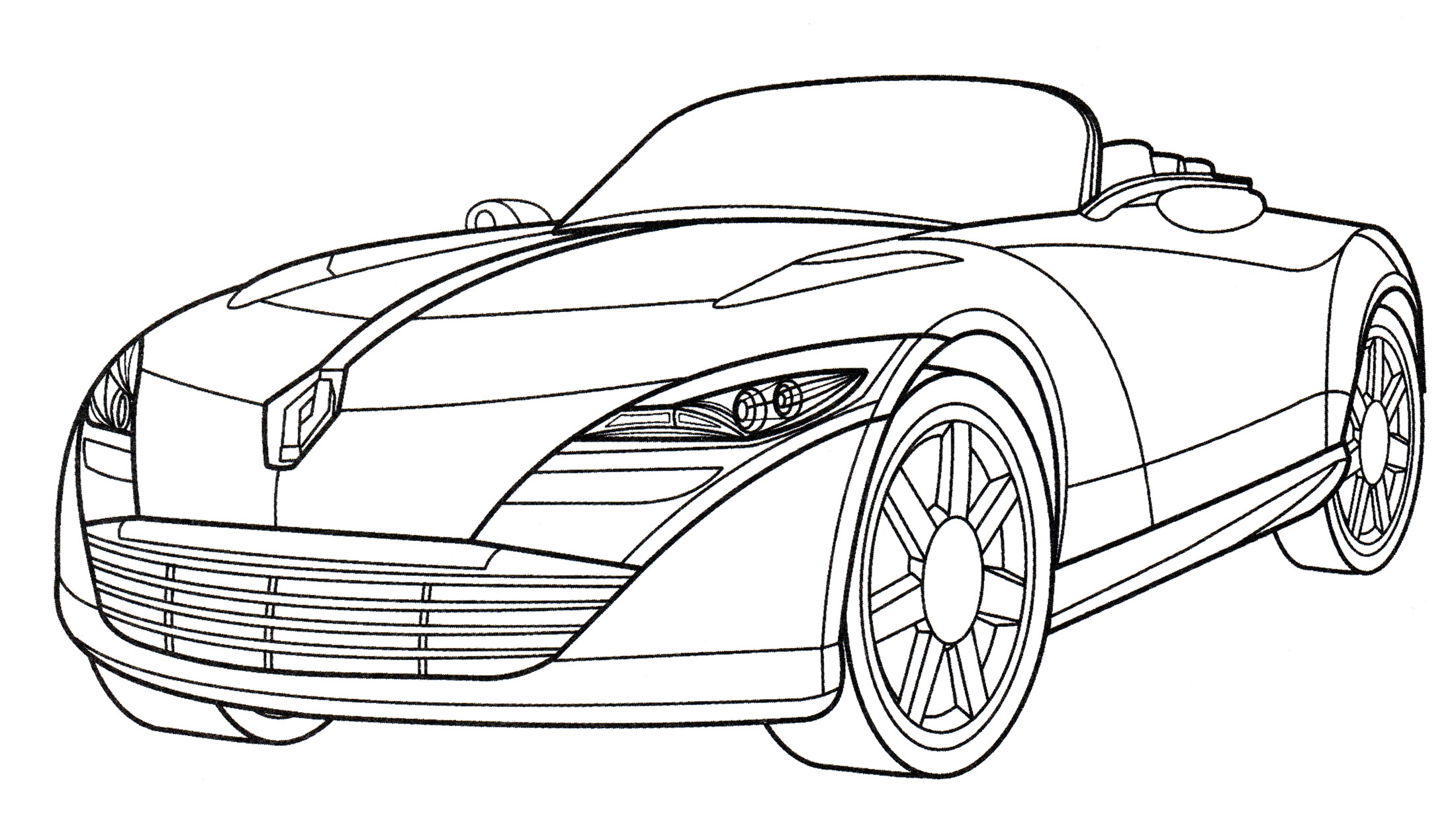 Renault Nepta №1958. Раскраски для мальчиков по категориям. Машины.