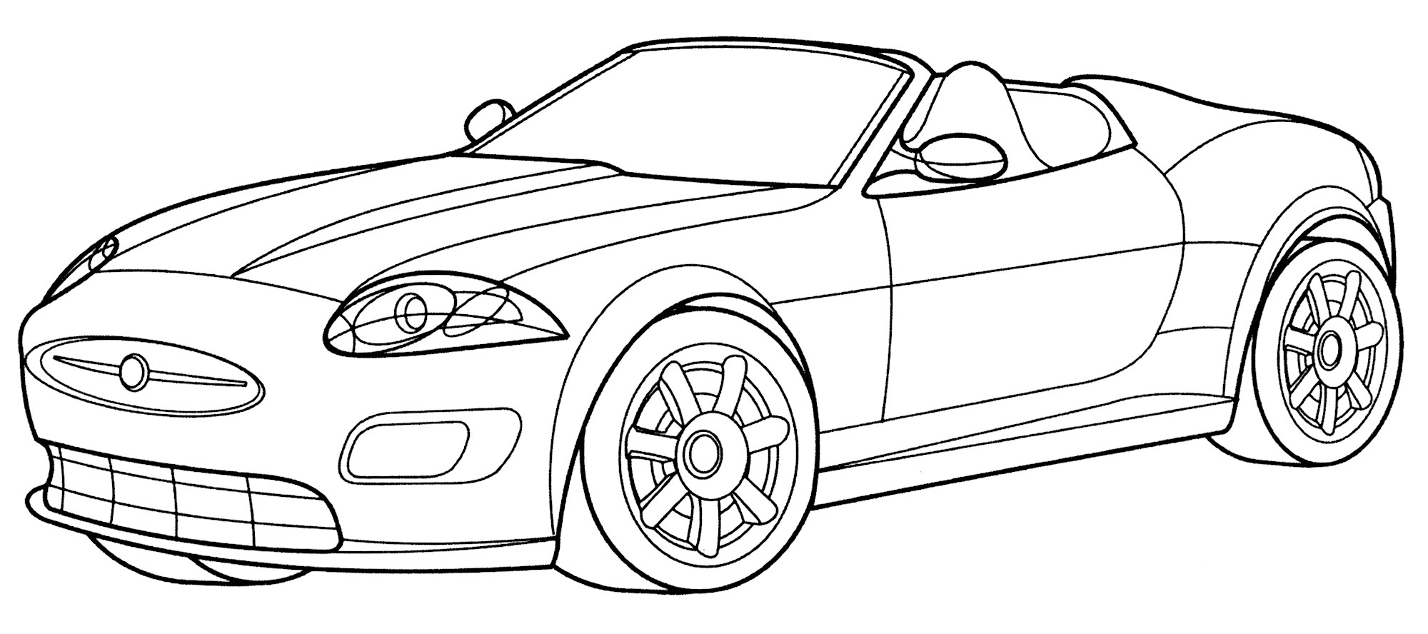 Jaguar XKR №2117. Раскраски для мальчиков по категориям. Машины.