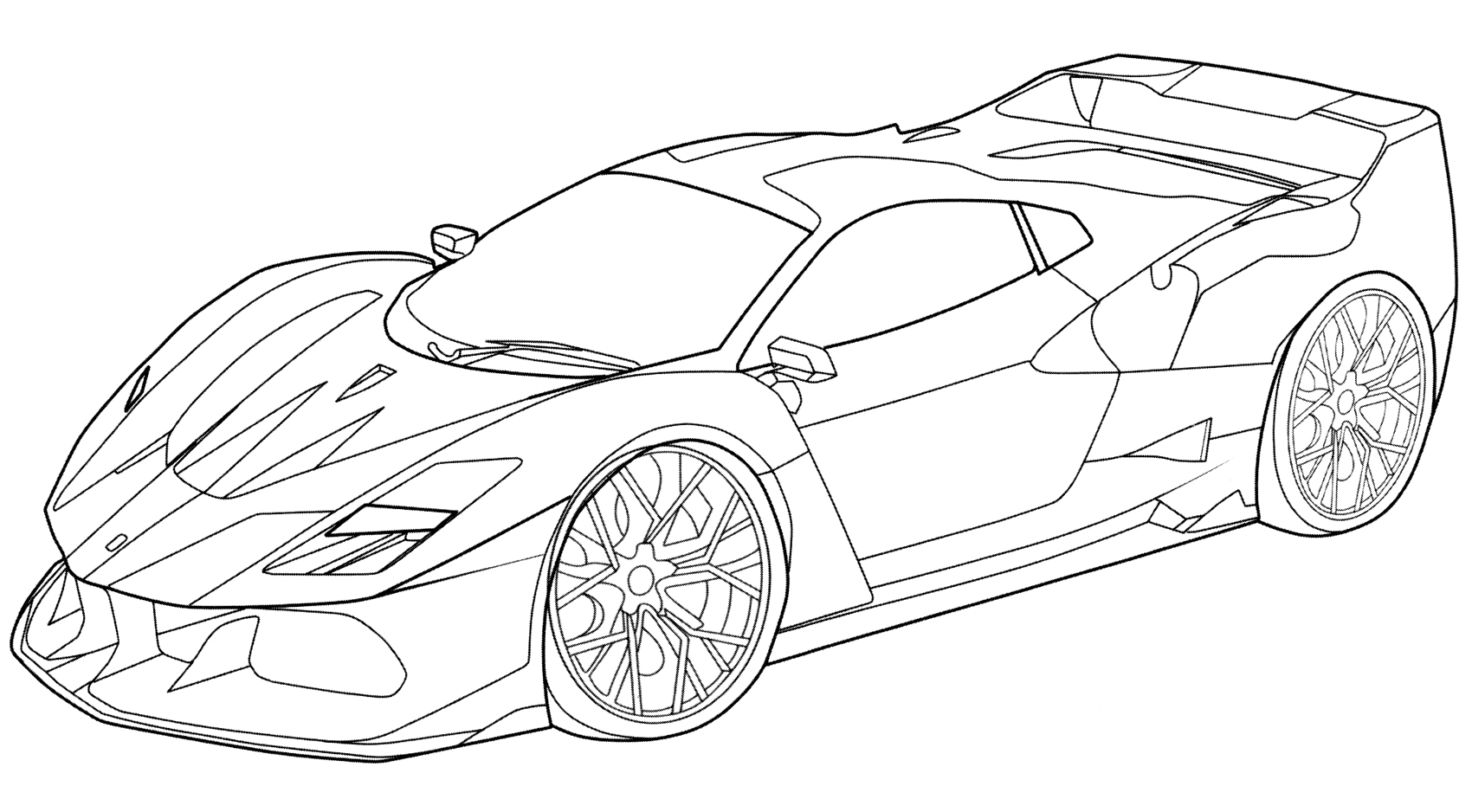 Ferrari F40 №2069. Раскраски для мальчиков по категориям. Машины.