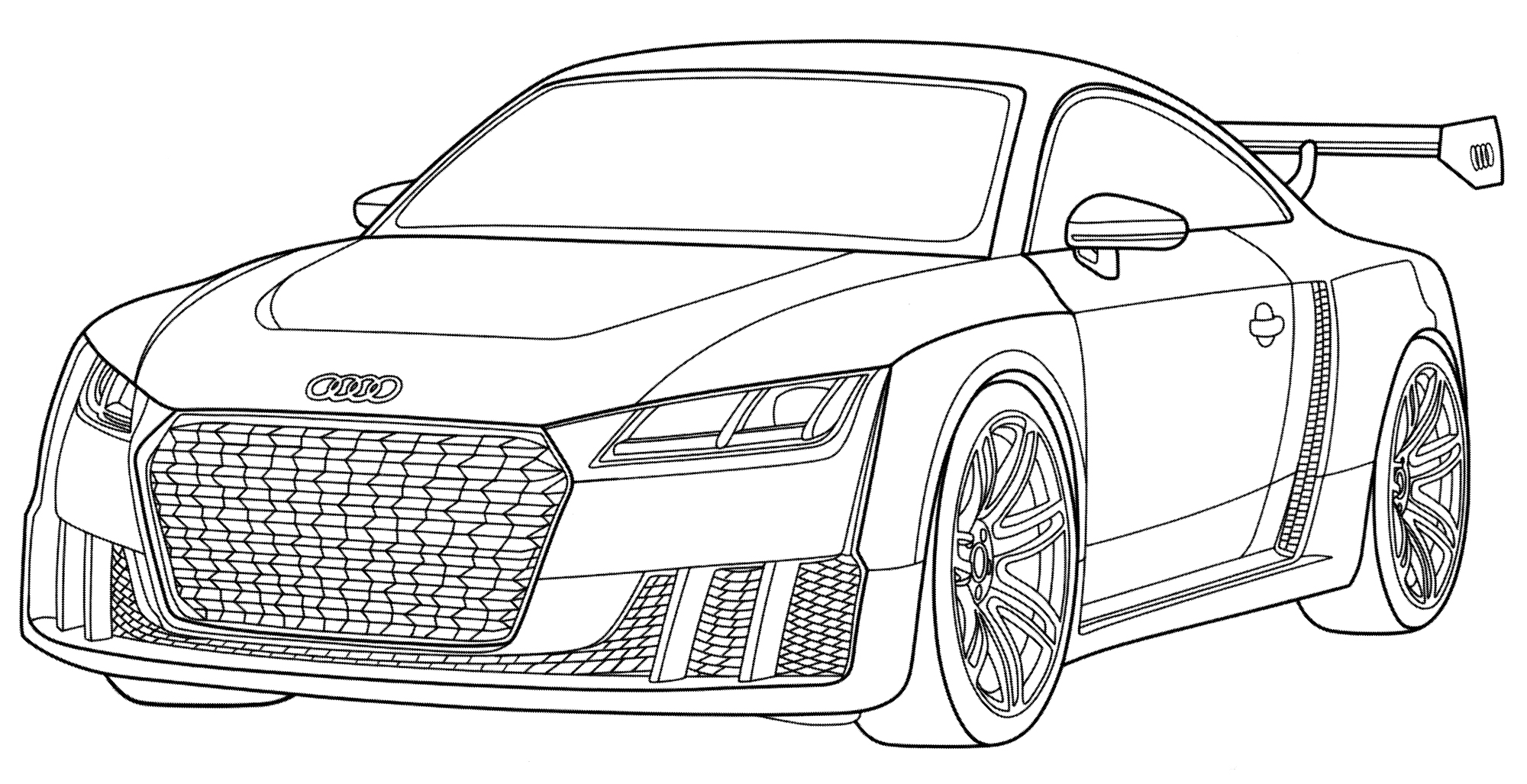 Audi TT clubsport turbo №2104. Раскраски для мальчиков по категориям. Машины.