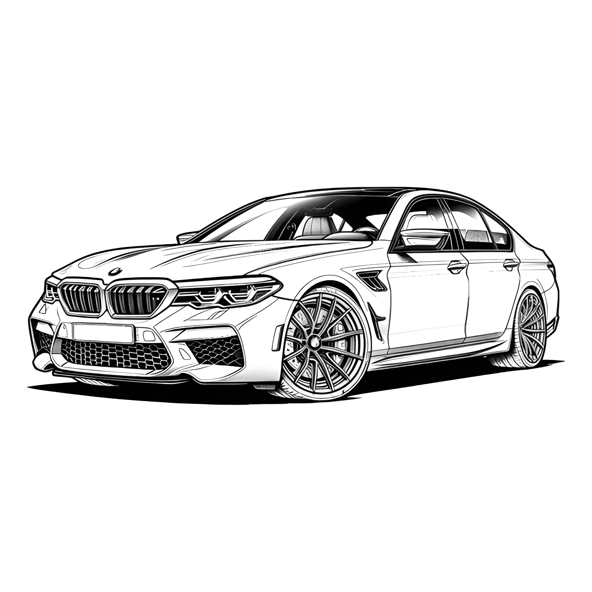 БМВ М5 F90 №3235. Раскраски машины по маркам. БМВ BMW.