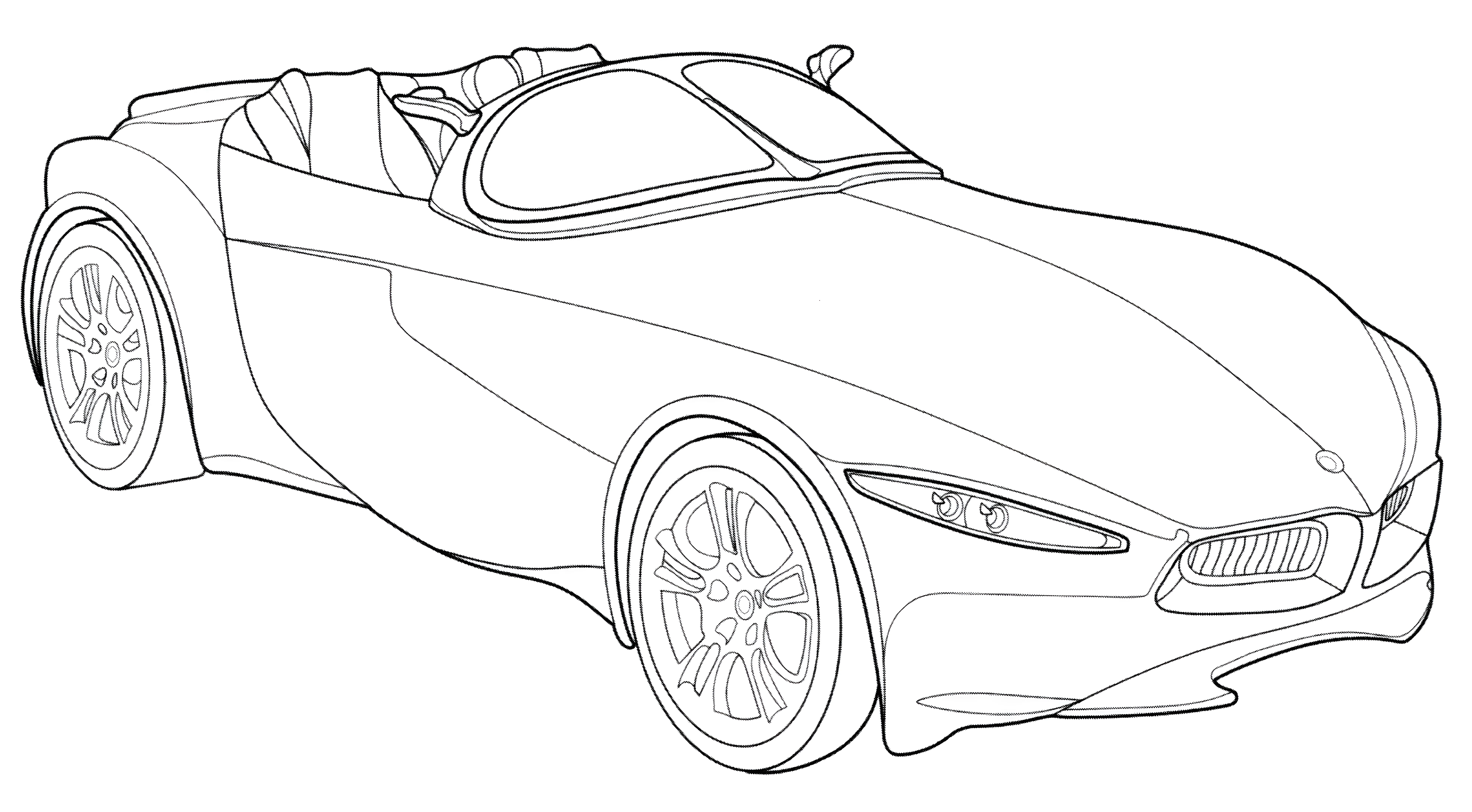BMW Gina №3296. Раскраски машины по маркам. БМВ BMW.