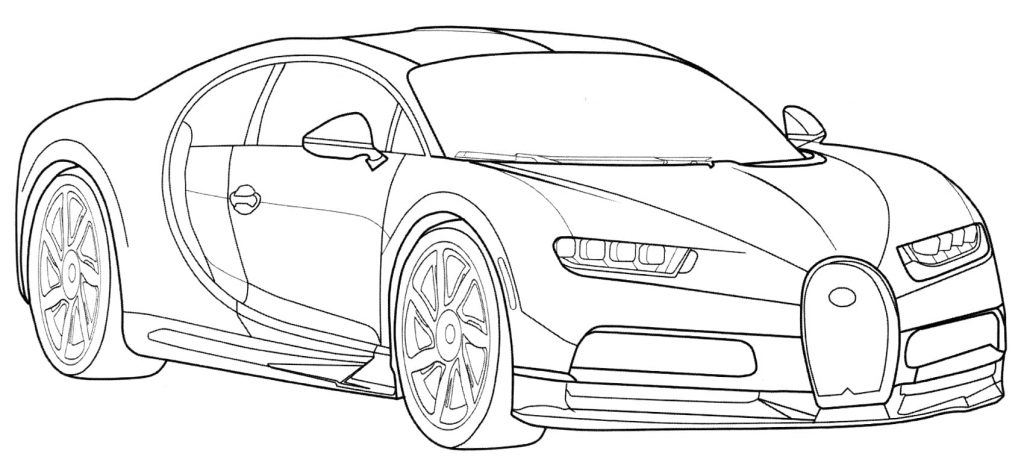Бугатти №3915. Раскраски машины по маркам. Бугатти Bugatti.