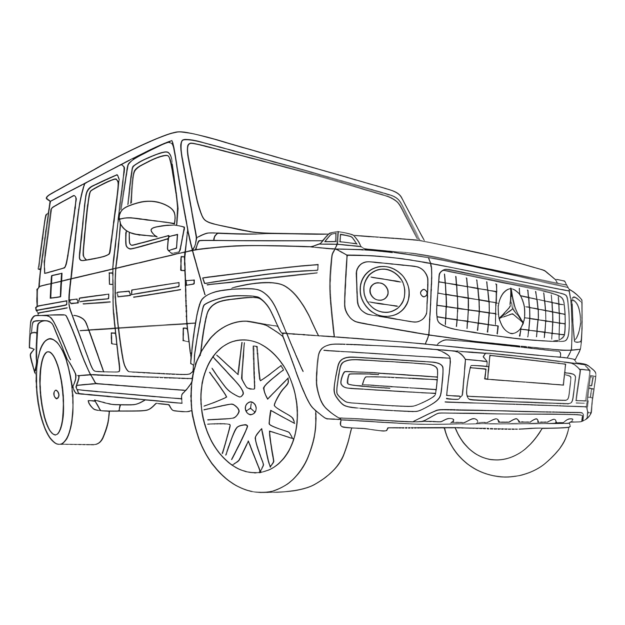 Красивый Гелик AMG G63 №4563. Раскраски для мальчиков по категориям. Джипы.