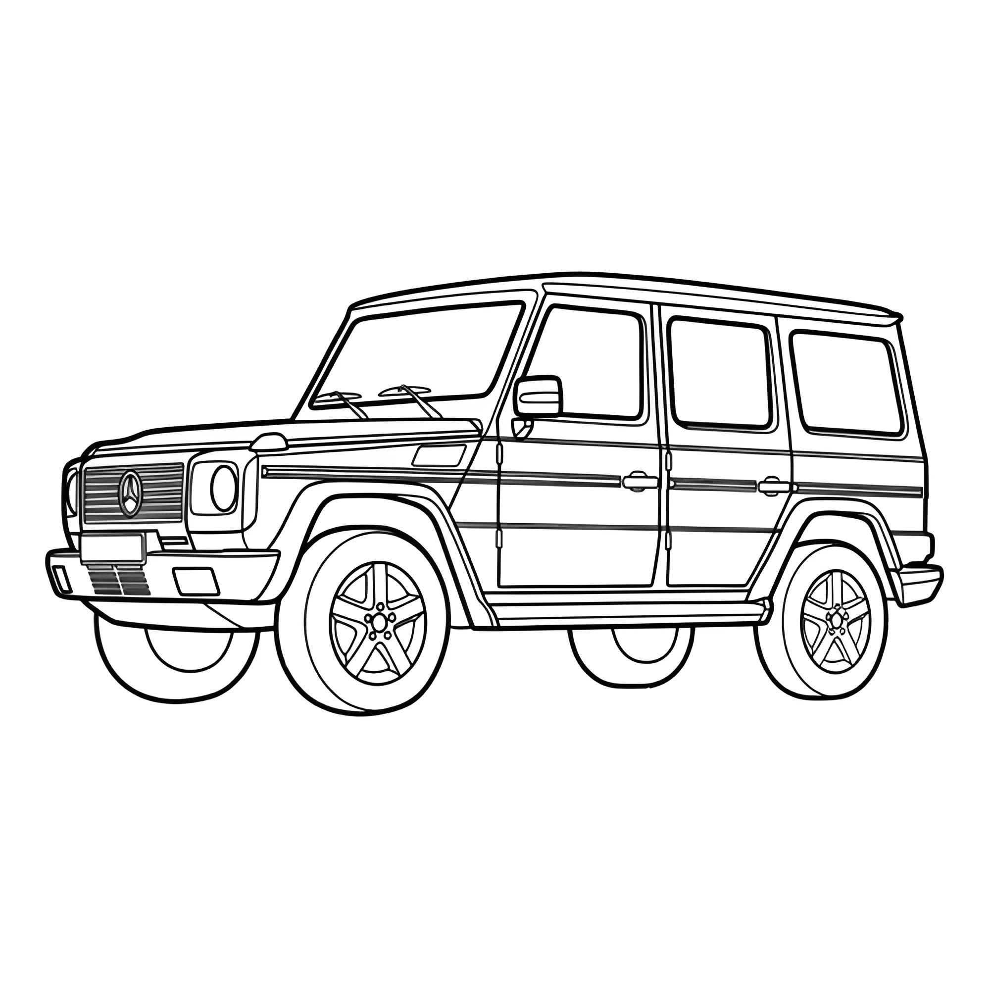 Простой Гелик №4561. Раскраски для мальчиков по категориям. Джипы.