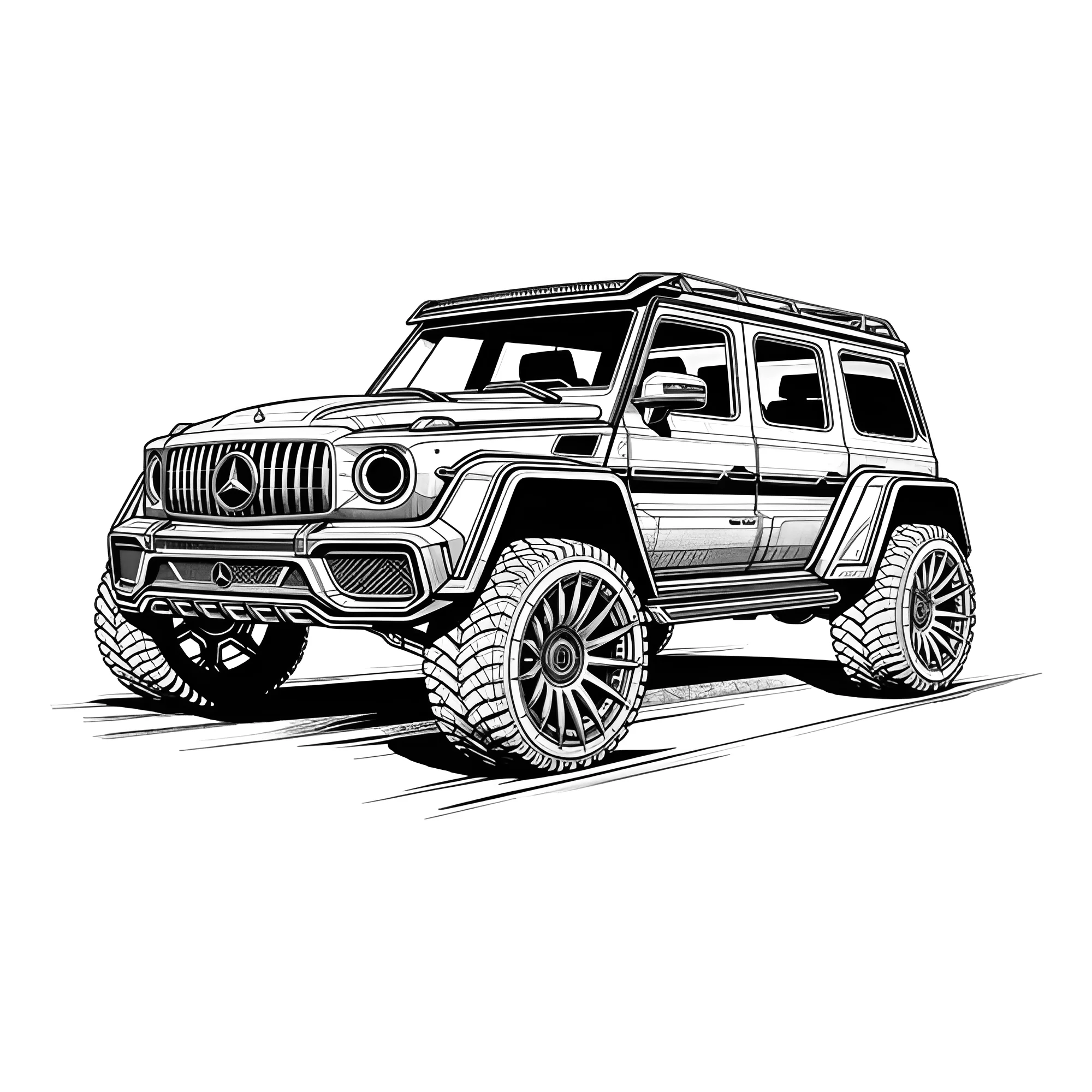 Внедорожник Гелендваген AMG G900 №4545. Раскраски для мальчиков по категориям. Джипы.