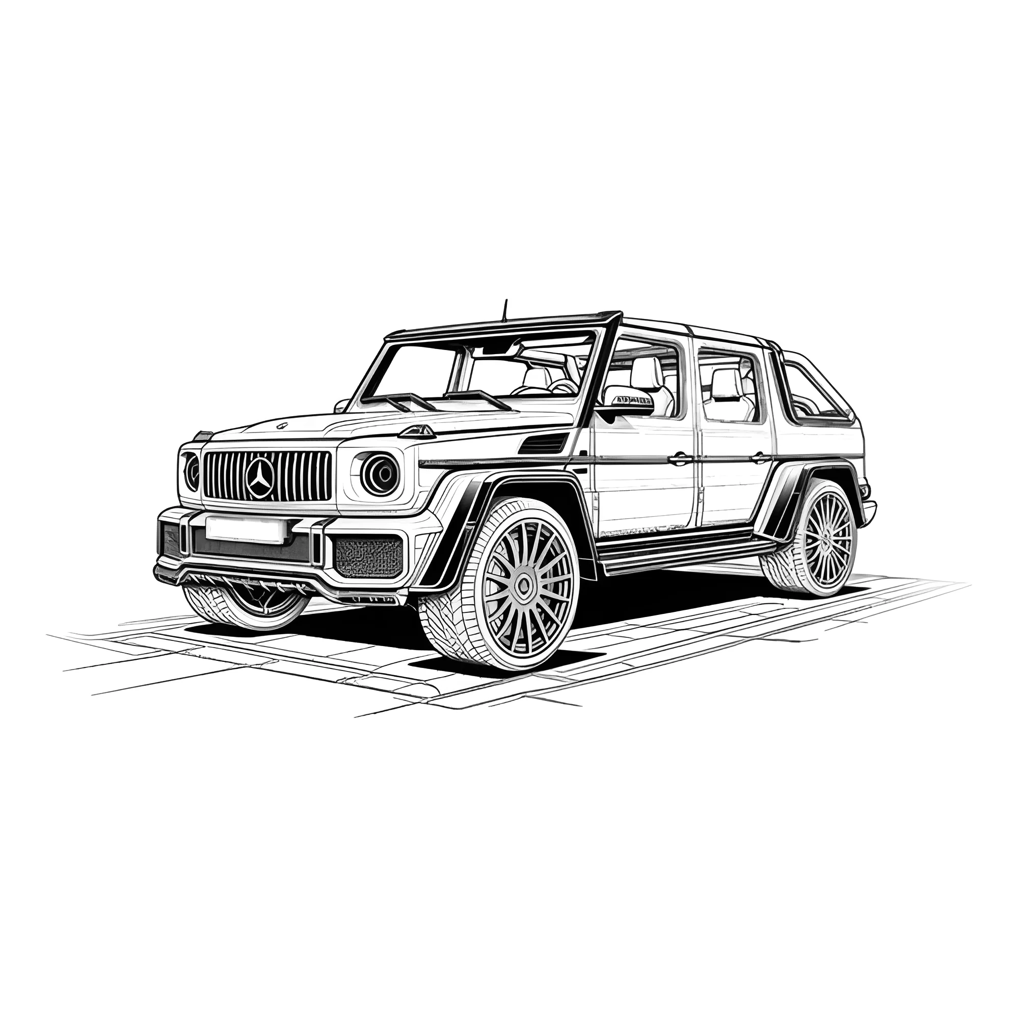 Гелендваген Майбах G650 Landaulet №4112. Раскраски машины по маркам. Гелендваген.