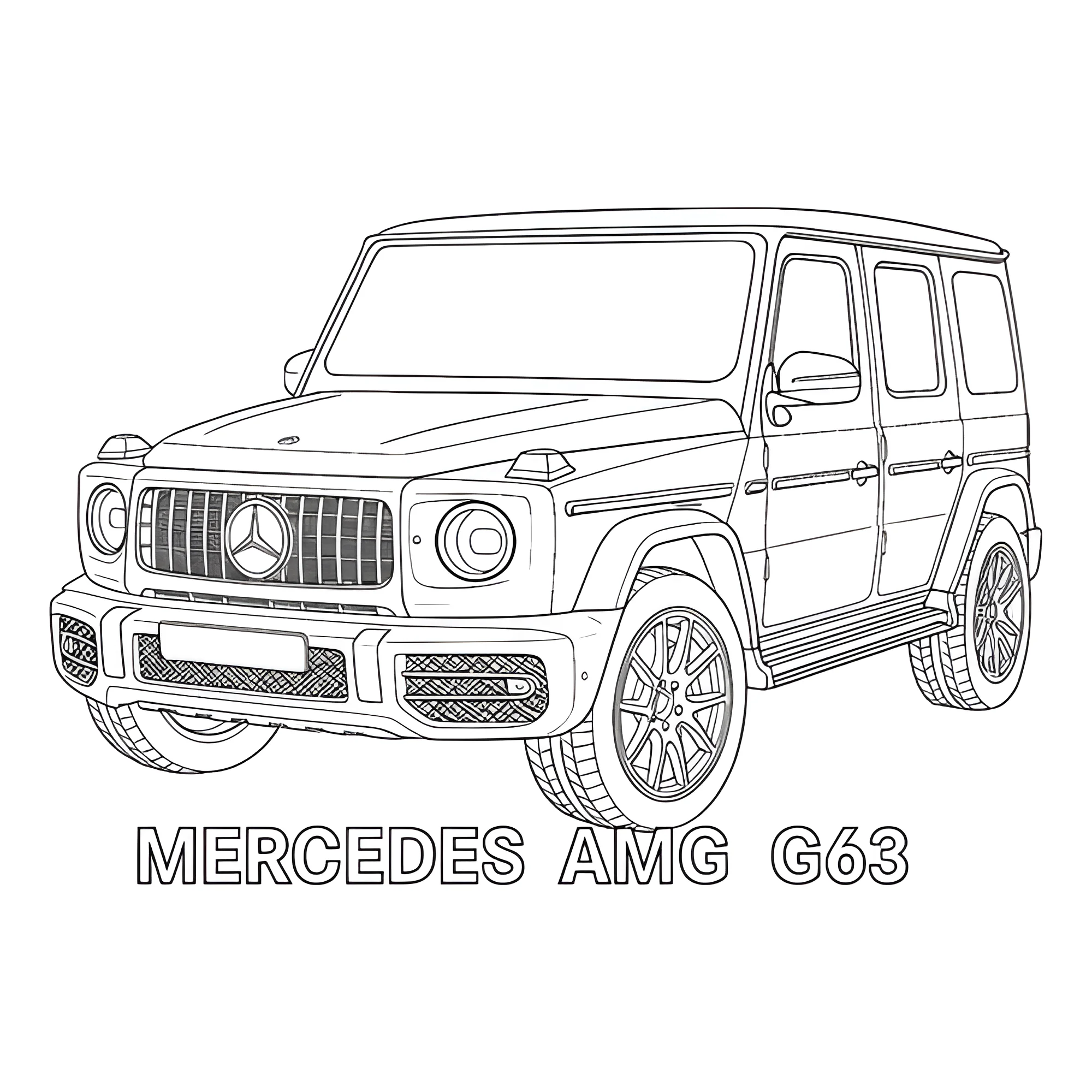 Мерседес AMG G63 №4095. Раскраски машины по маркам. Гелендваген.