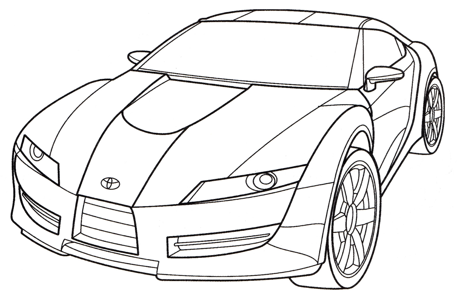 Toyota Supra №4194. Раскраски машины по маркам. Тойота (Toyota).