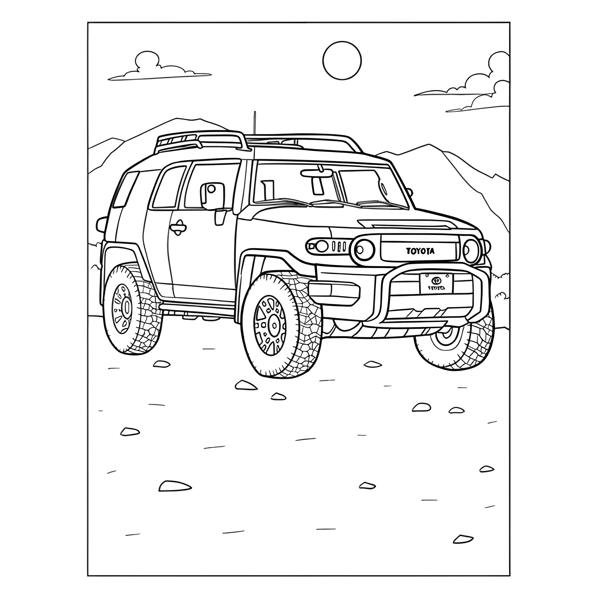 Тойота FJ Крузер №4150. Раскраски машины по маркам. Тойота (Toyota).