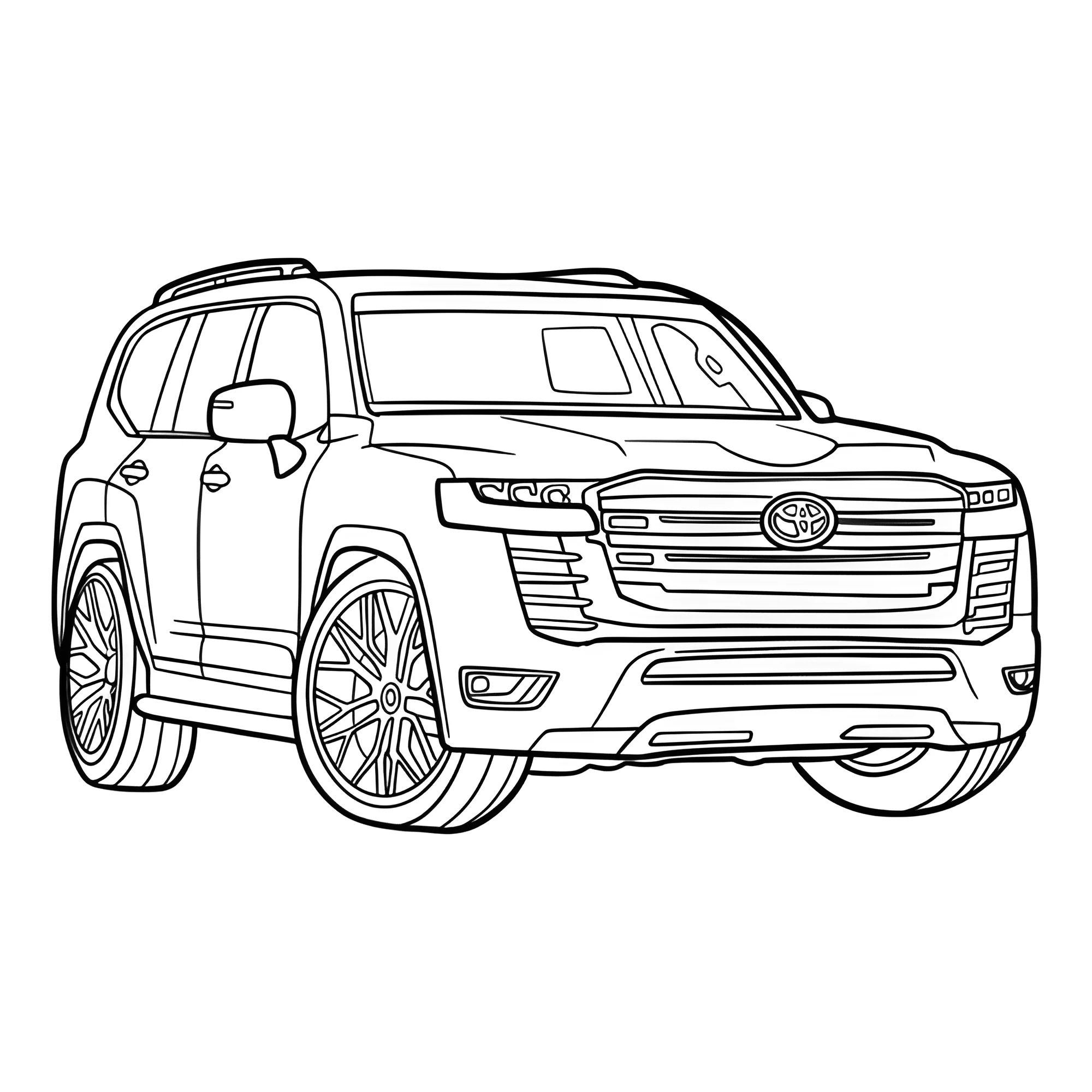 Тойота Ленд Крузер 300 №4126. Раскраски машины по маркам. Тойота (Toyota).