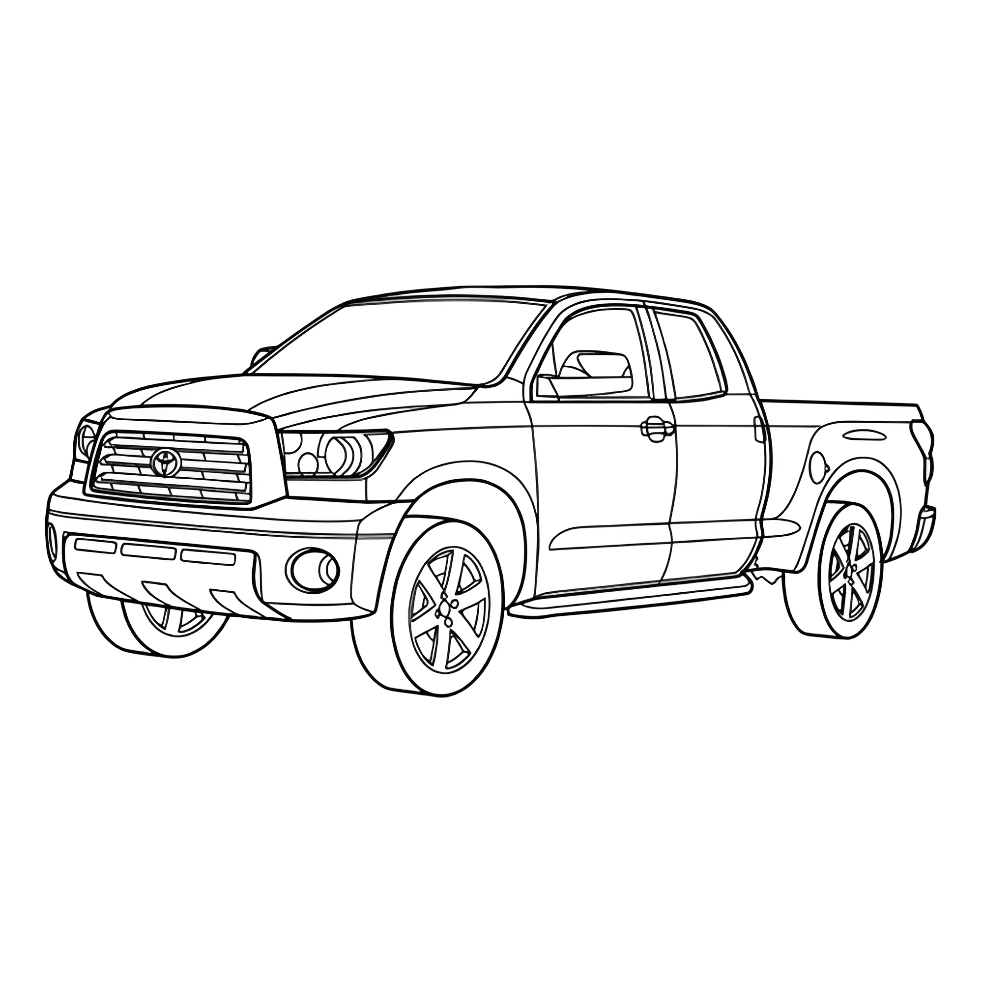 Тойота Тундра №4127. Раскраски машины по маркам. Тойота (Toyota).