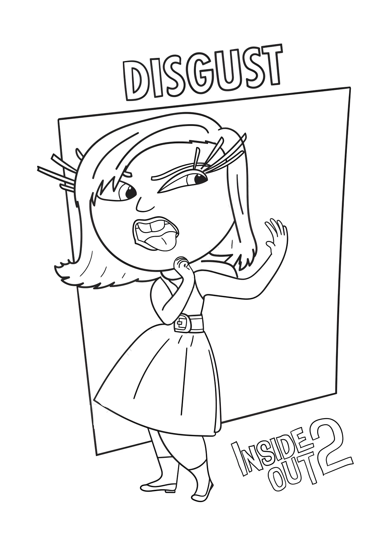 Брезгливость (Disgust №10412. Раскраски из мультиков. Головоломка 2.