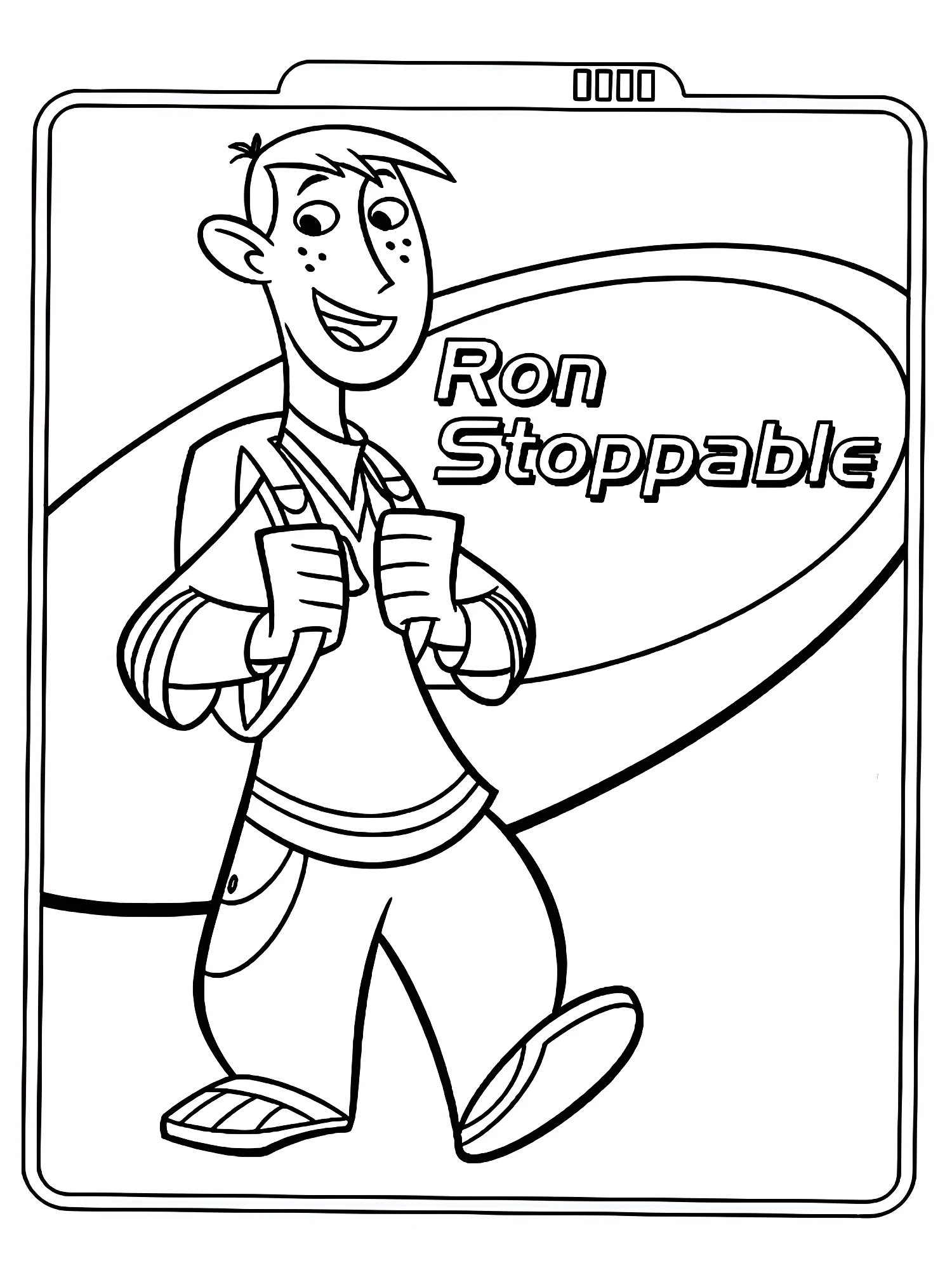 Рон Так-Себе (Ron Stoppable) — персонаж анимационного сериала «Ким Пять-с-плюсом №12874. Раскраски из мультиков. Ким пять-с-плюсом.