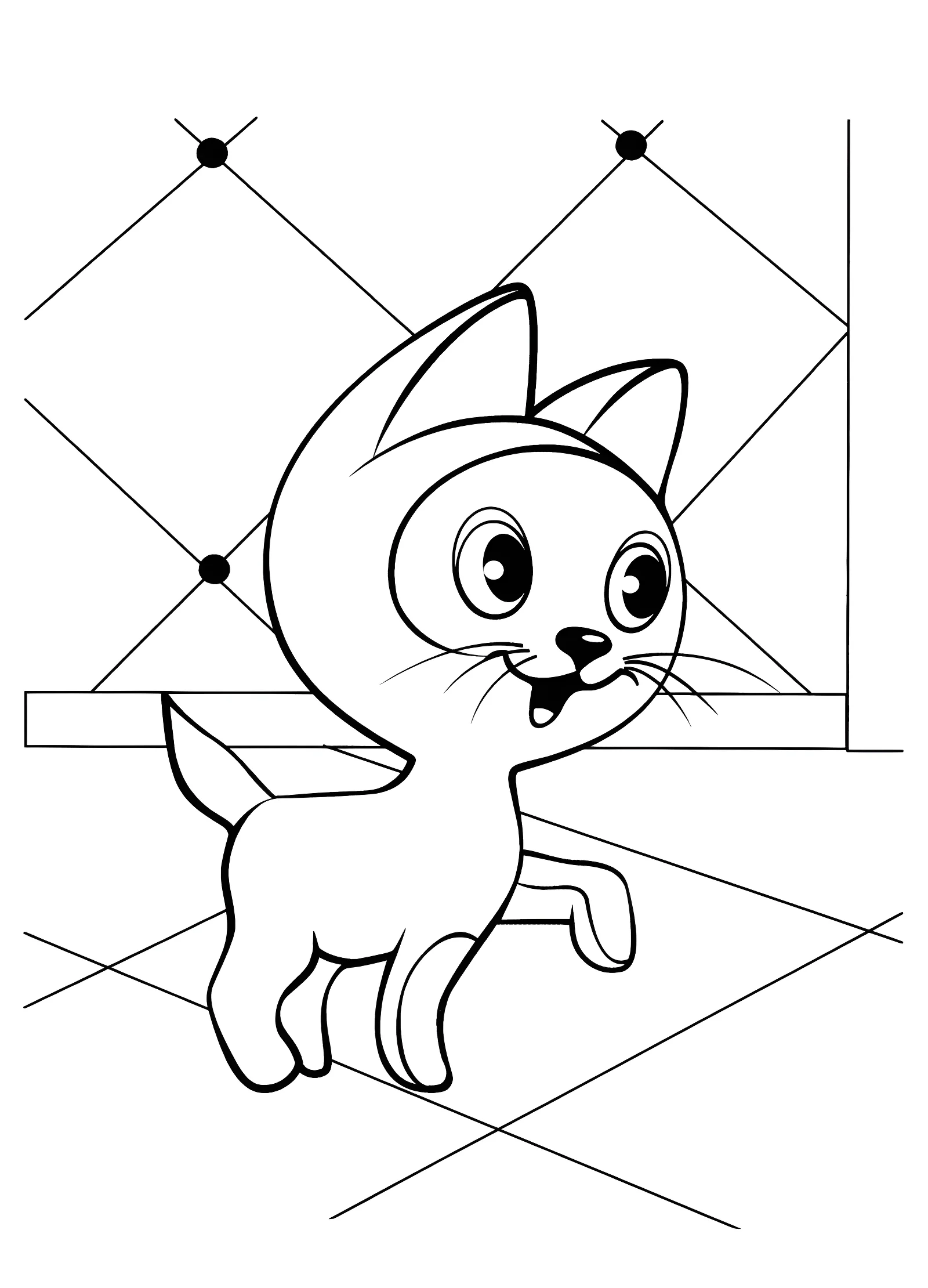 Котёнок по имени Гав шагает №12466. Раскраски из мультиков. Котенок по имени Гав.