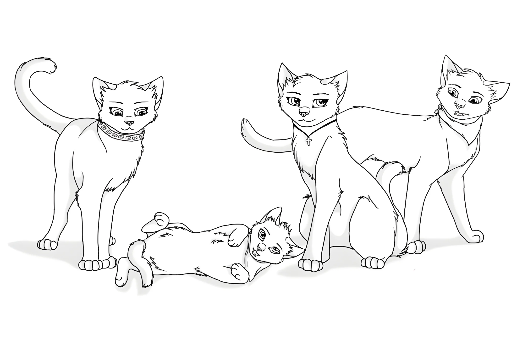 Коты-воители №13747. Раскраски из мультиков. Коты Воители.