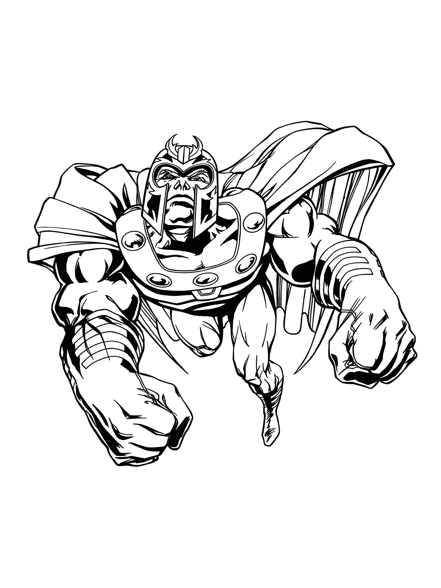 Магнето из комиксов Marvel №10779. Раскраски из мультиков. Марвел.