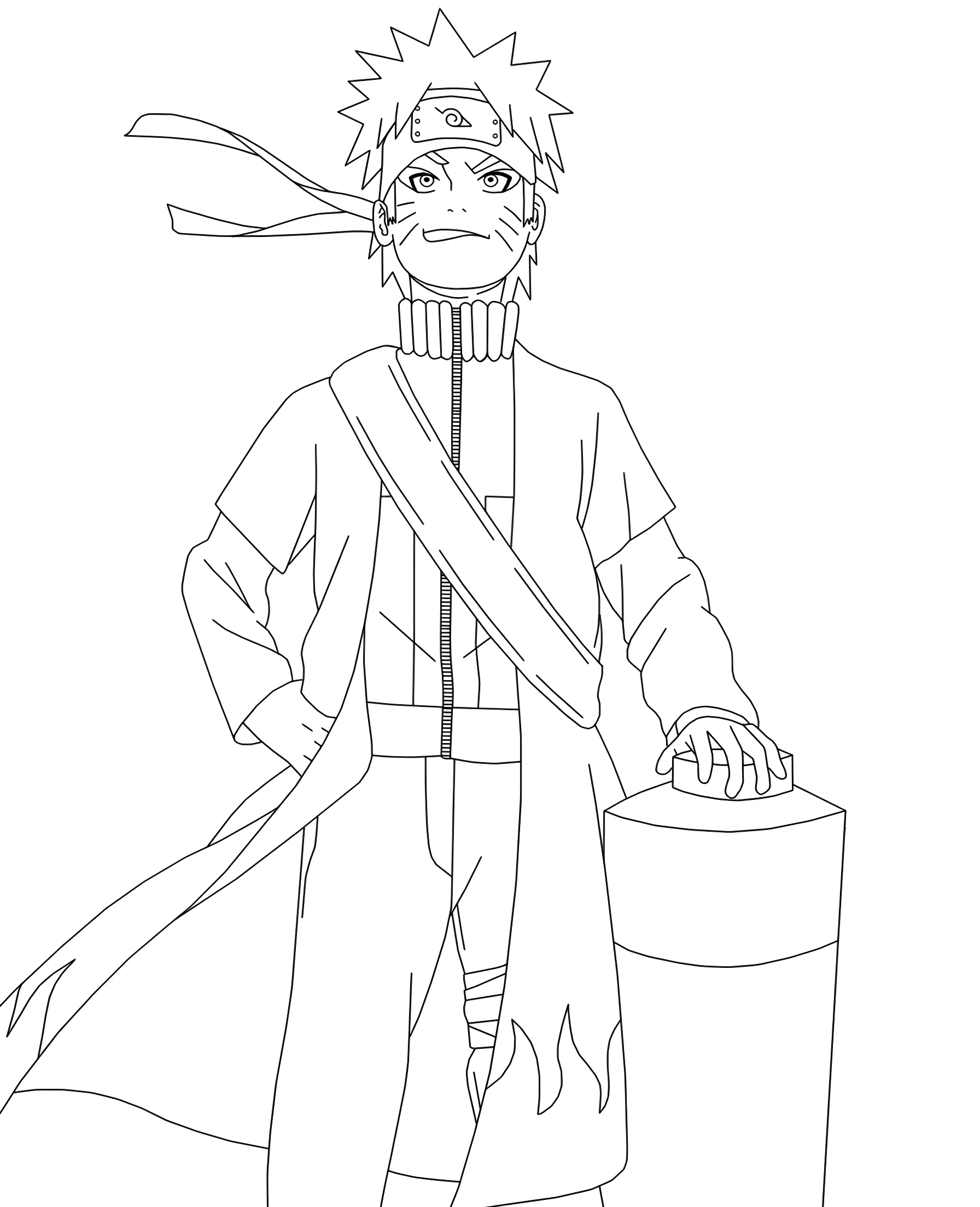 Наруто Узумаки №11255. Раскраски из мультиков. Наруто.