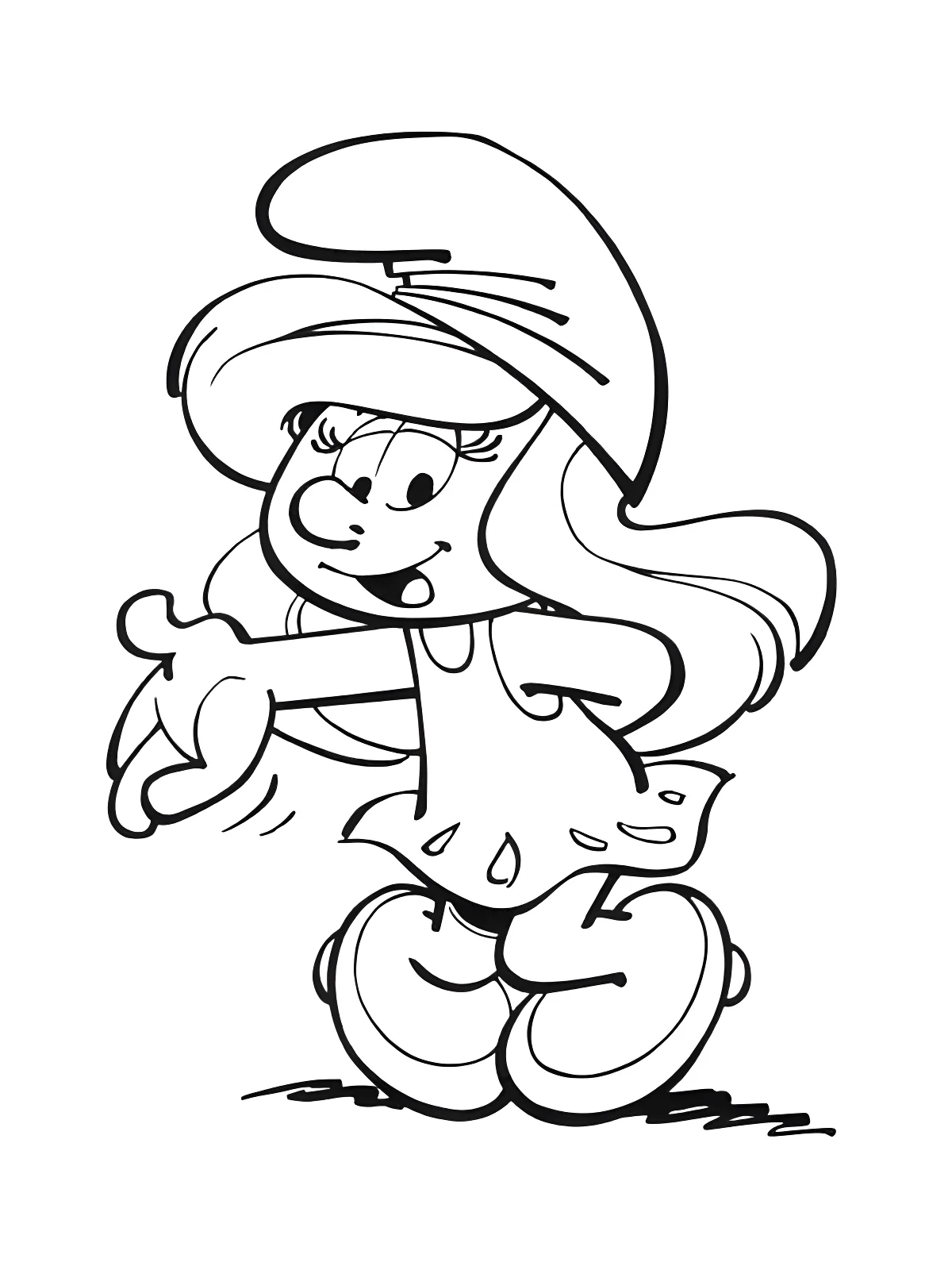 Смурфетта (Smurfette №13365. Раскраски из мультиков. Смурфики.