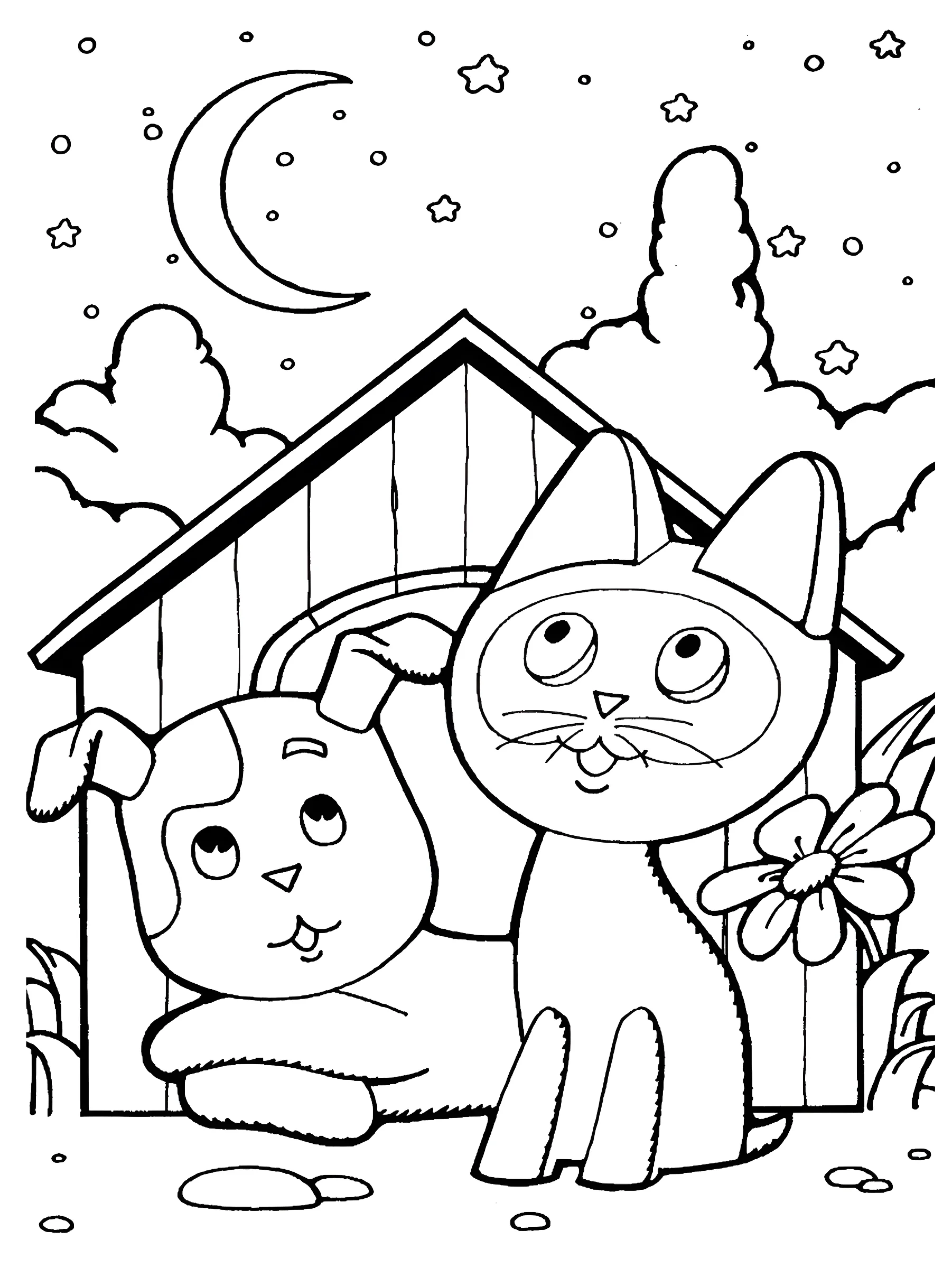 Котёнок Гав №13389. Раскраски из мультиков. Советские мультфильмы.