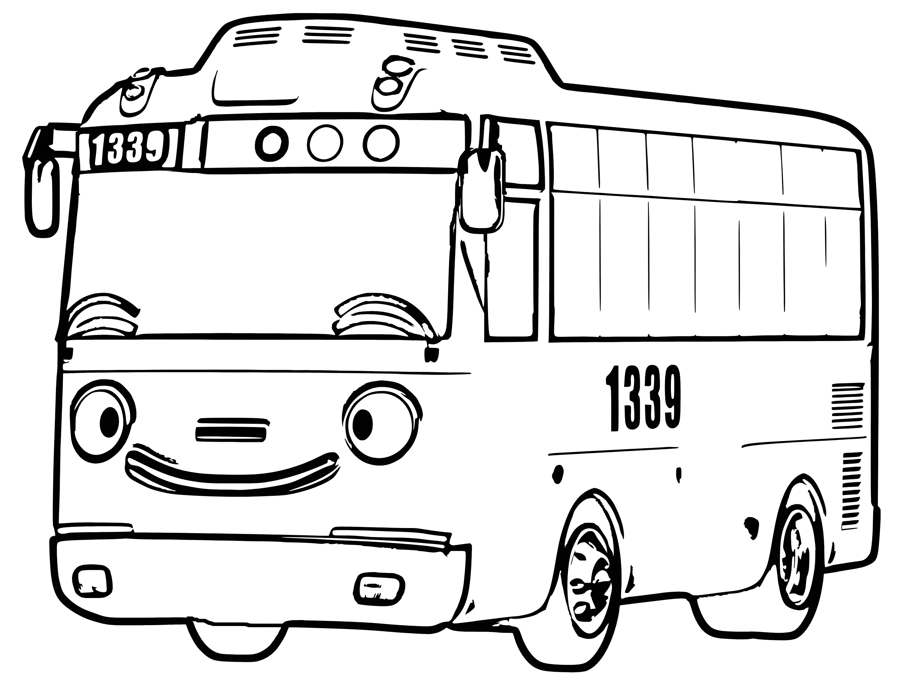 Автобус Роги (Rogi №10709. Раскраски из мультиков. Тайо.