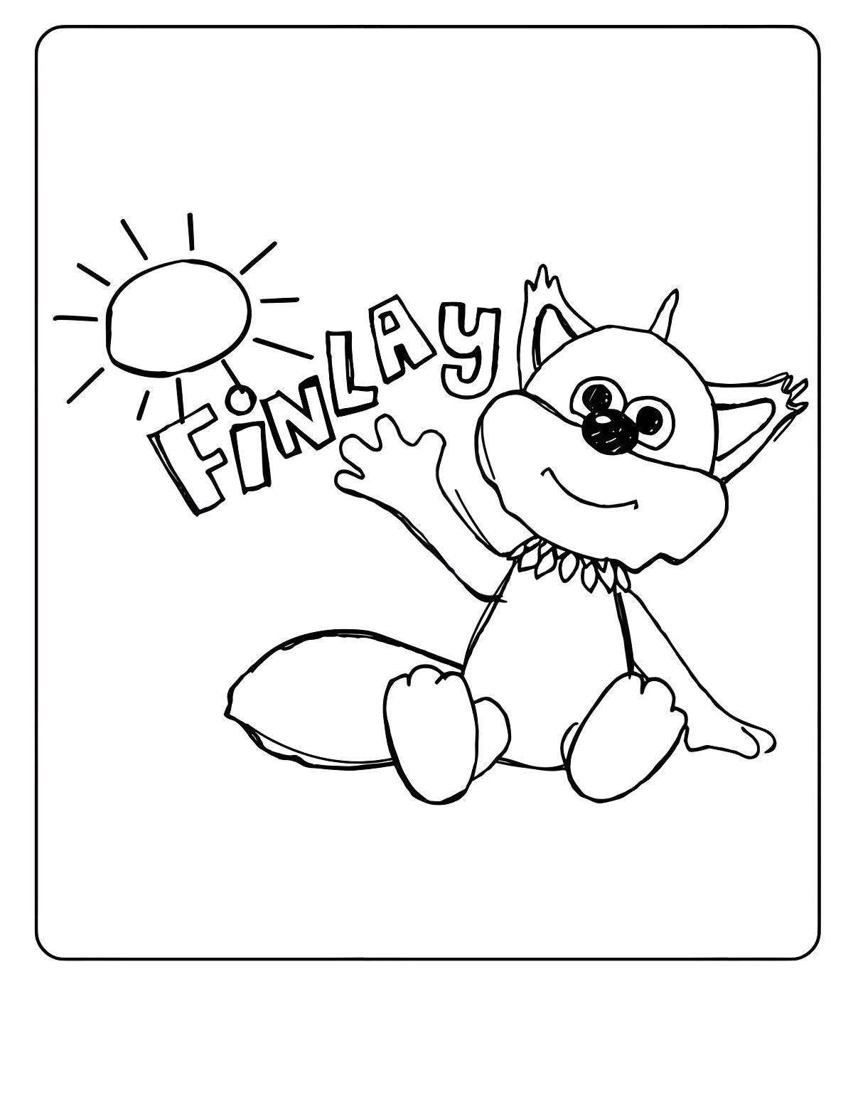 Финли (Finlay) из детского мультсериала Timmy Time №13256. Раскраски из мультиков. Тимми.