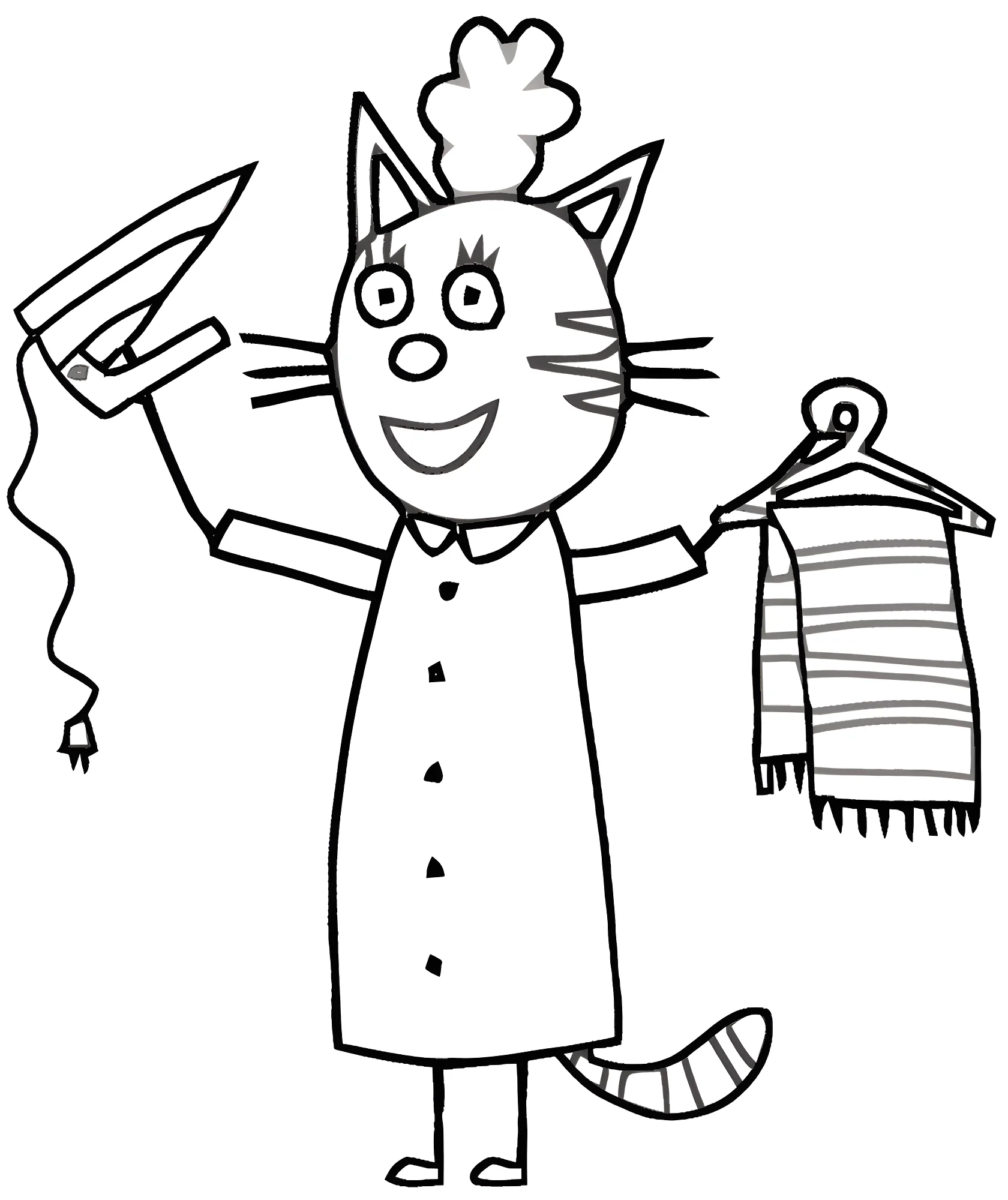 Мама из Три кота №10648. Раскраски из мультиков. Три кота.