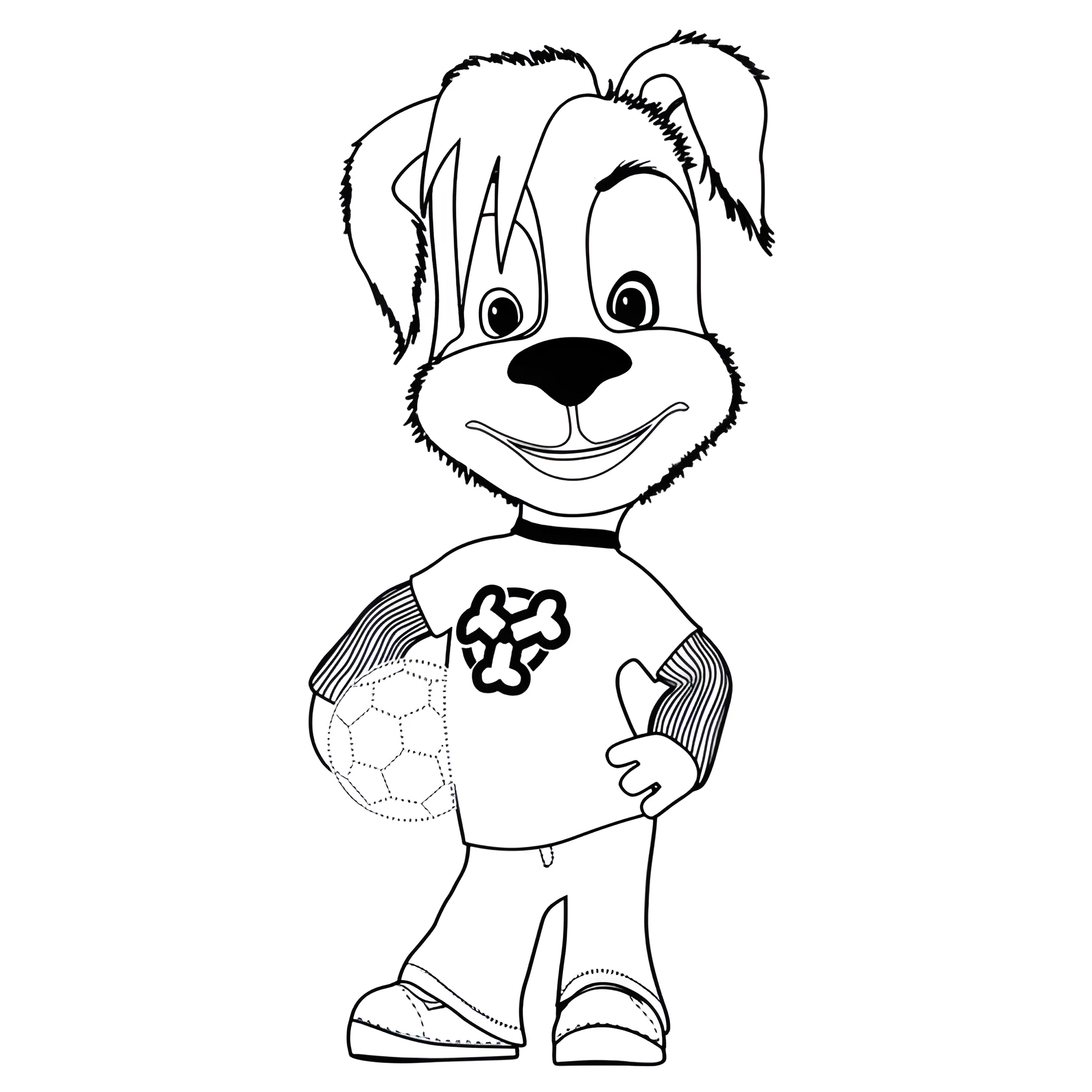 Дружок футболист по точкам №15620. Раскраски из мультиков. Барбоскины.