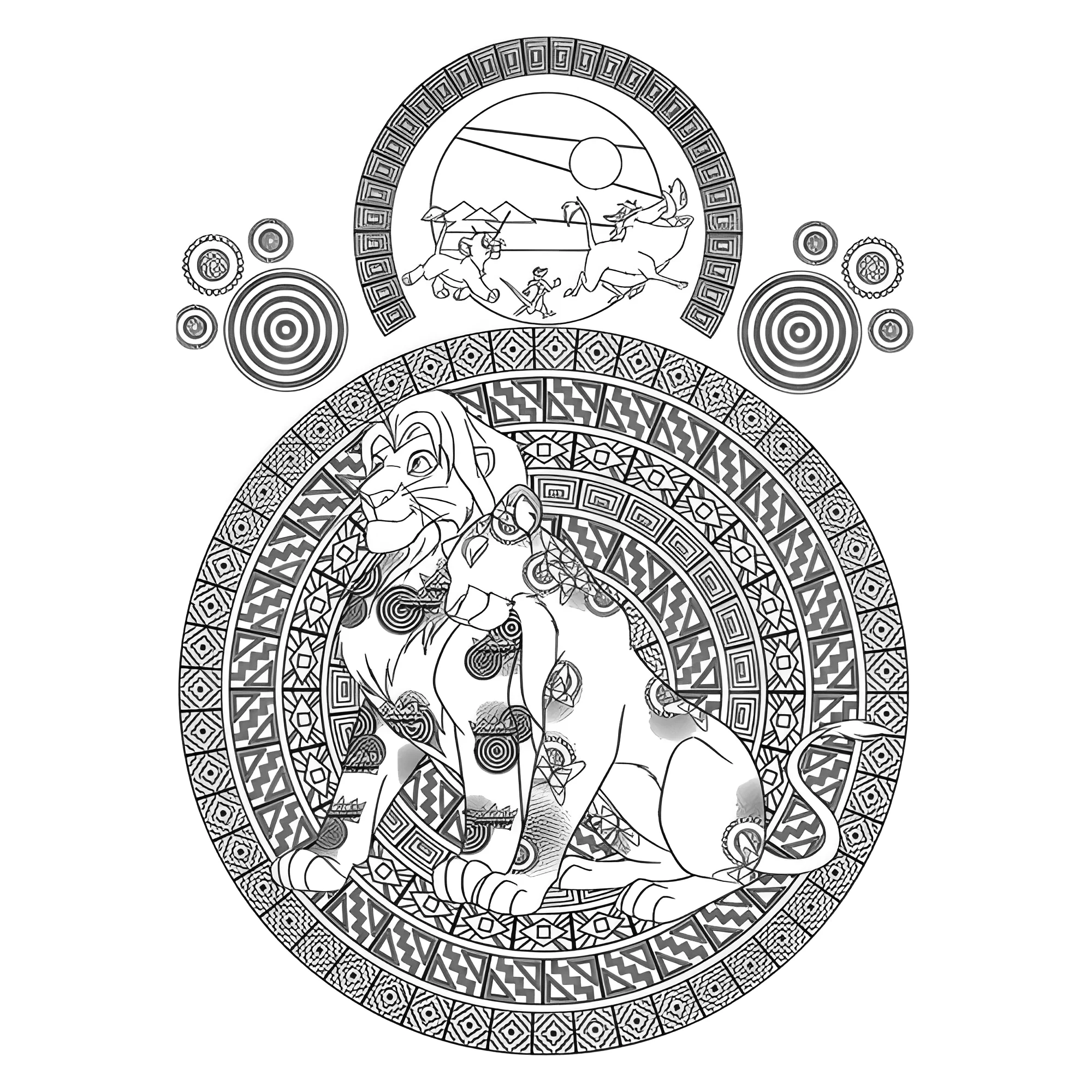 Антистресс Король Лев №16663. Раскраски из мультиков. Король Лев.