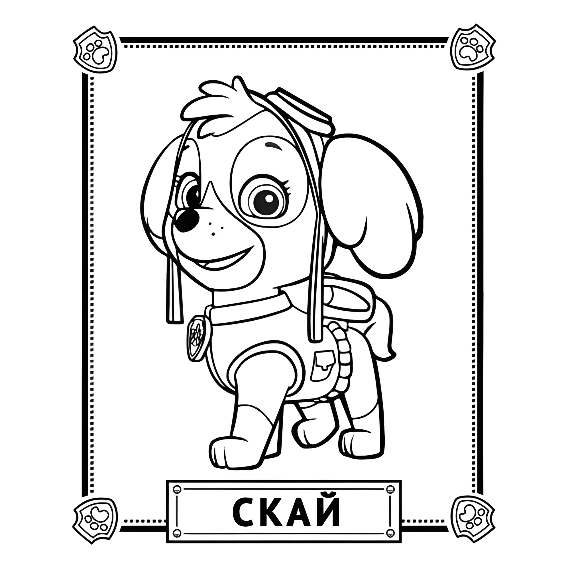 Скай №14205. Раскраски из мультиков. Щенячий патруль.