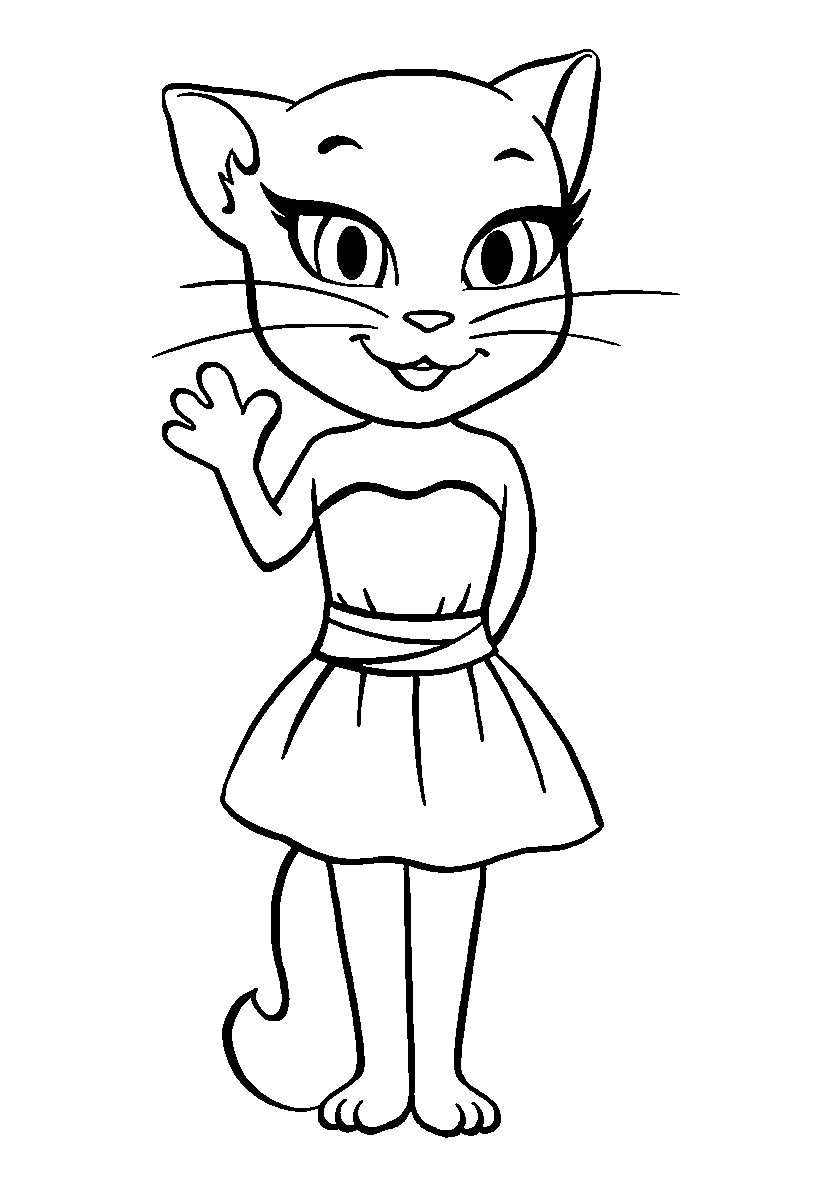 Кошка красотка №100. Популярные раскраски. Коты, кошки, котята.