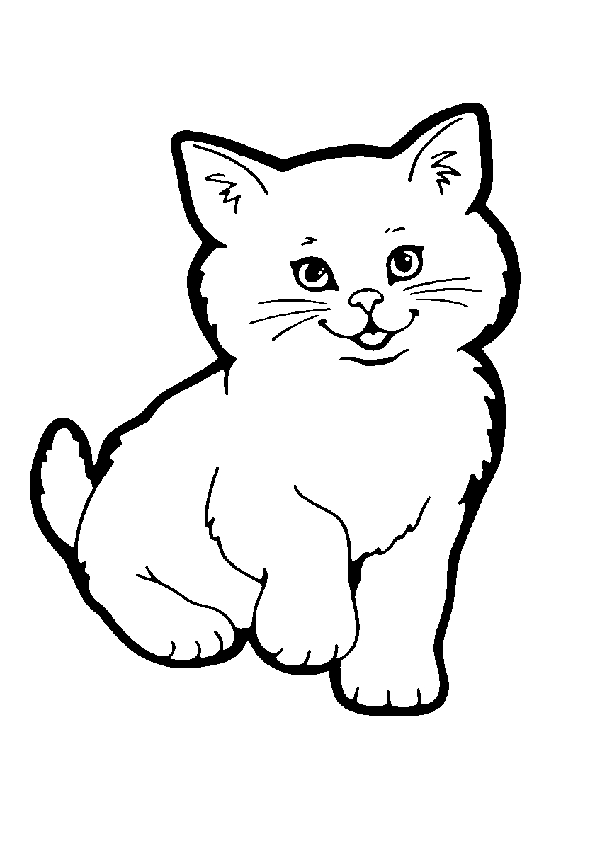 Пушистик №90. Популярные раскраски. Коты, кошки, котята.