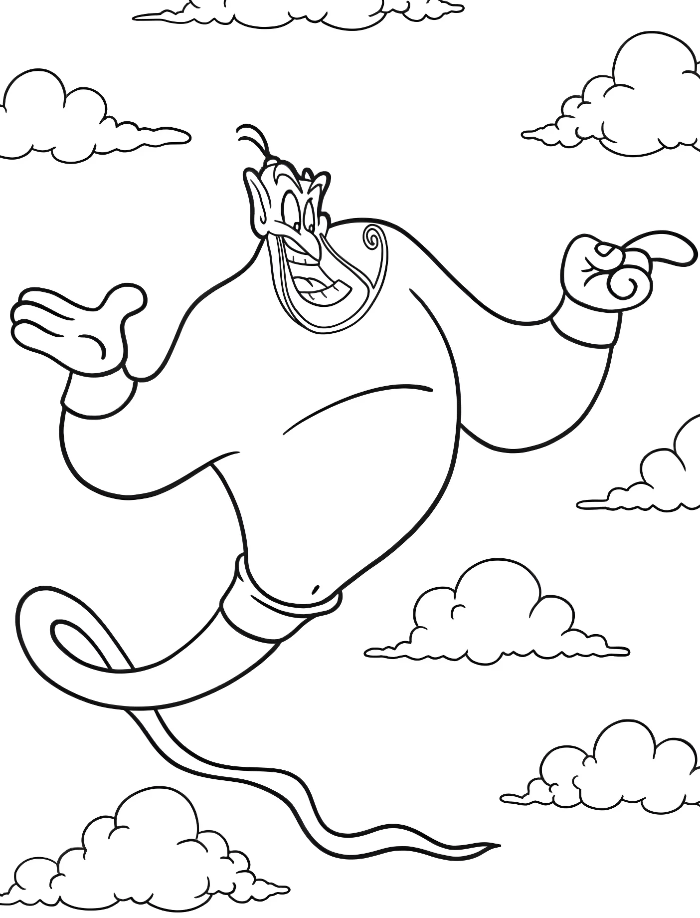 Джинн из мультфильма Аладдин №10860. Принцессы. Принцесса Жасмин (Aladdin).